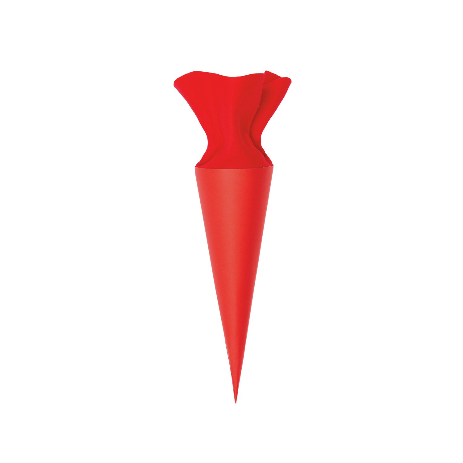 Schultüte Rohling mit Filzverschluss 35cm Farbe Rot von Rico Design Schultüte Rohling mit Filzverschluss von Rico Design, leuchtend rot, 35cm groß, ideal für Schulanfang.
