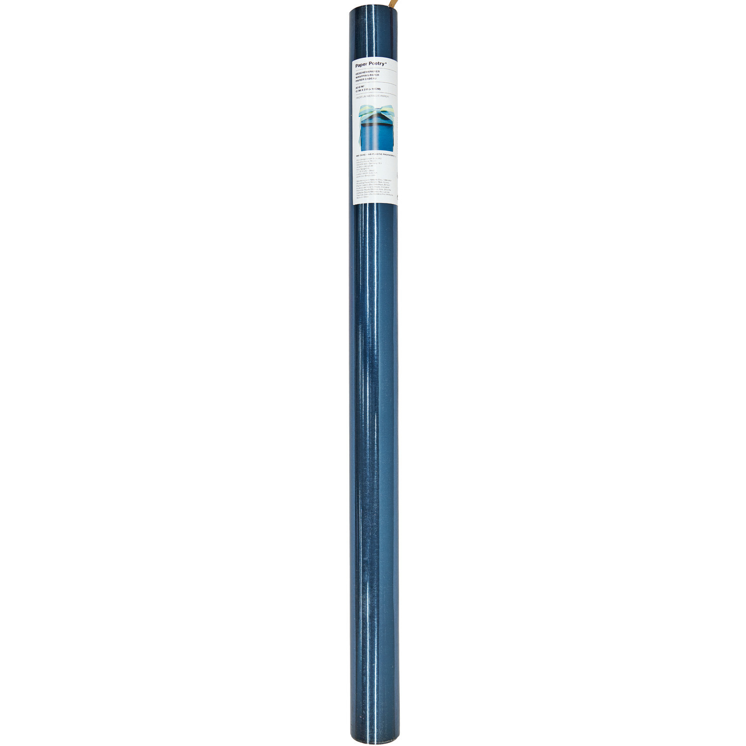 Geschenkpapier Metallic 70cm 2m 80g/m² Farbe Blau von Rico Design Geschenkpapier Metallic von Rico Design in glänzendem Blau, 70cm breit, 2m lang, 80g/m². Ideal für stilvolle Verpackungen.