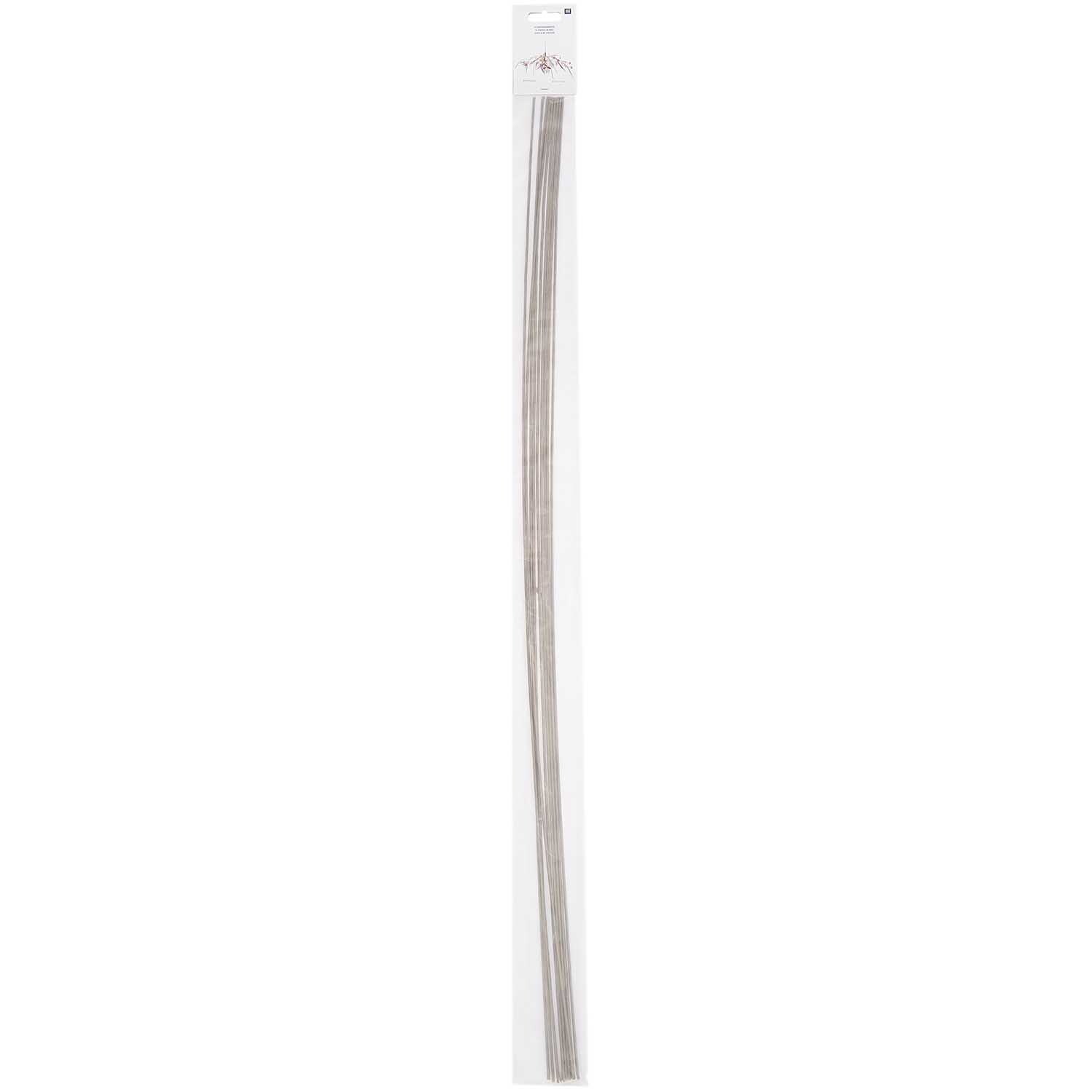 Papierdraht 1,8mm 1m 10 Stück Farbe Taupe von Rico Design Papierdraht 1,8mm 1m 10 Stück von Rico Design in Taupe, abgebildet als lange, dünne Stäbe in einer transparenten Verpackung.