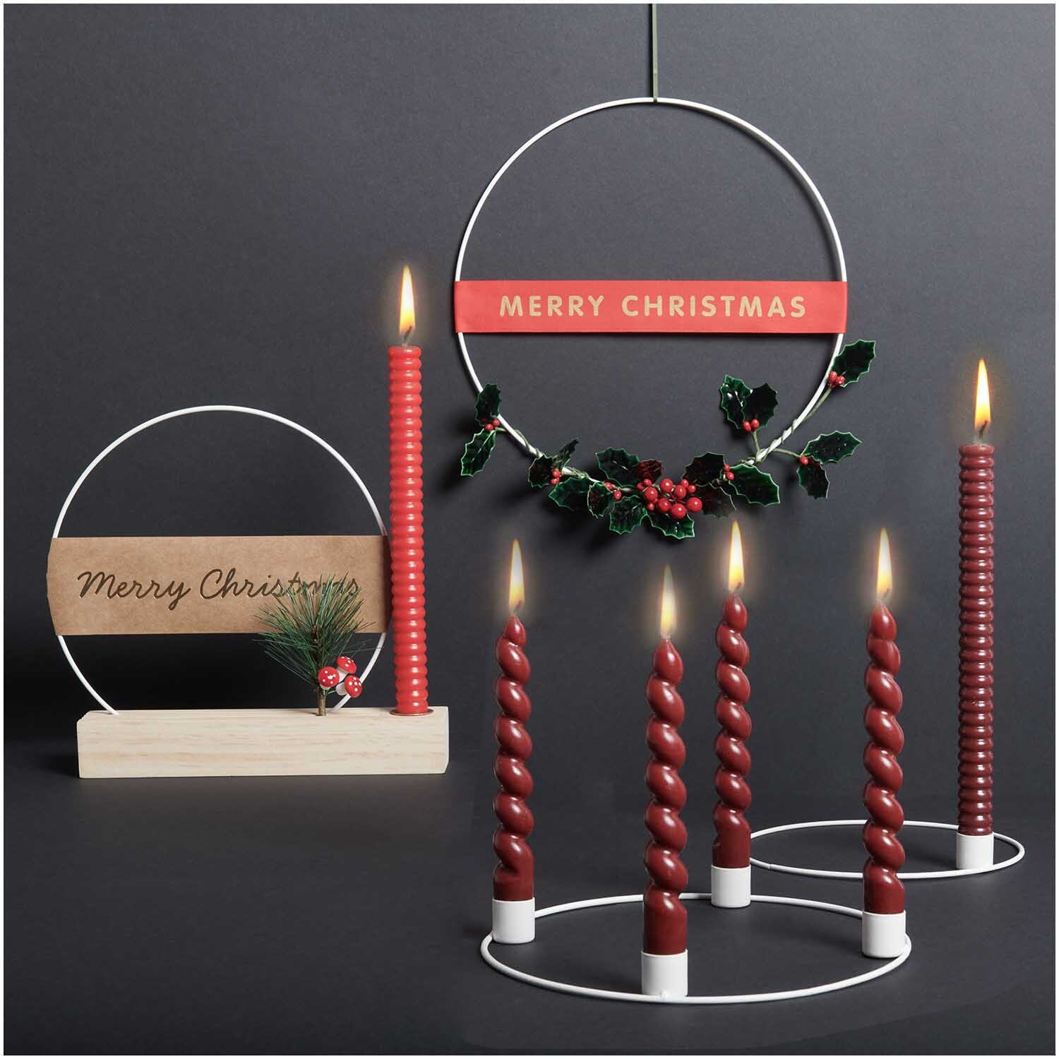 Metallring Adventskranz Ø 25cm Farbe Off White Matt von Rico Design