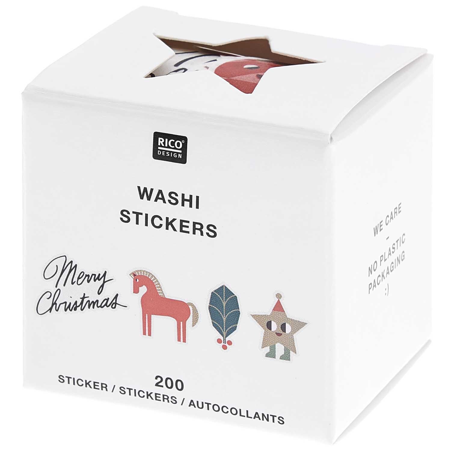 Paper Poetry Washi Sticker Figuren Christmas Rocks! 200 Stück von Rico Design