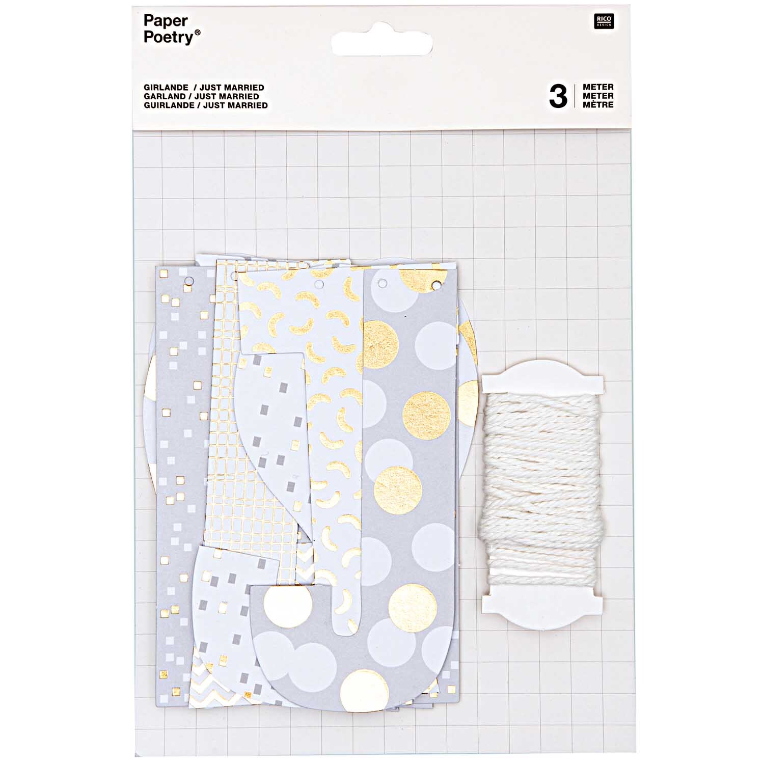 Paper Poetry Girlande Just Married 3m von Rico Design