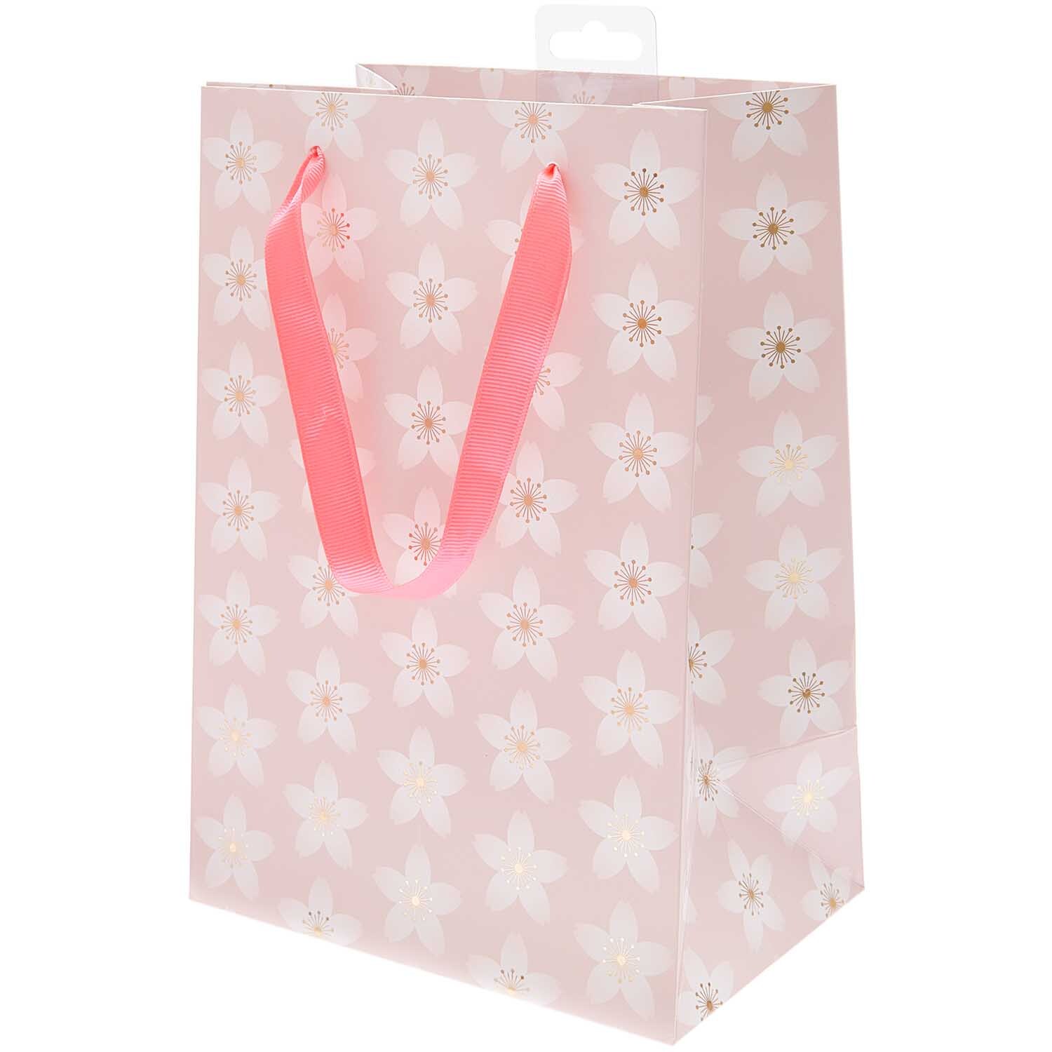 Paper Poetry Geschenktüte Kirschblüten rosa 18x26x12cm von Rico Design