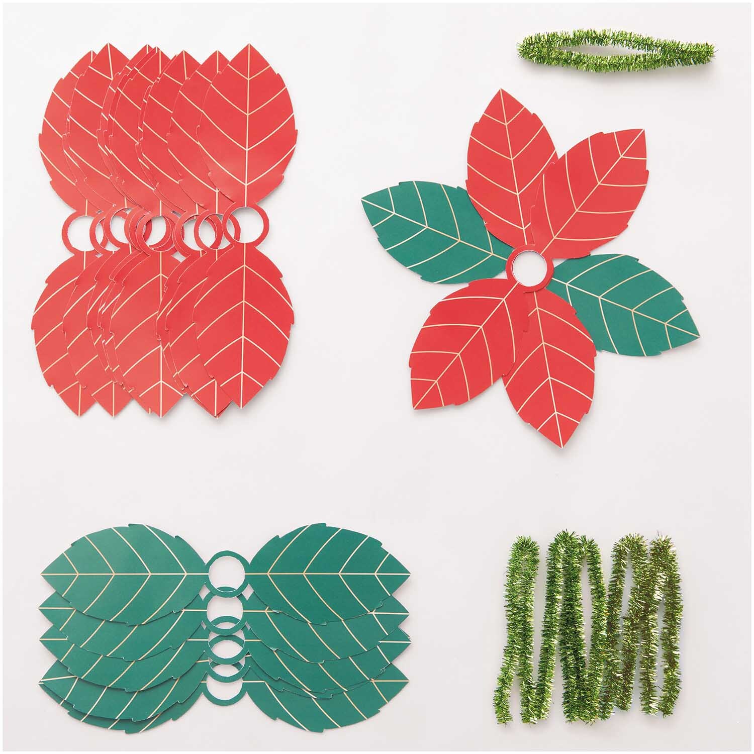 Paper Poetry Christbaumkugel-Topper Weihnachtsstern 6 Stück von Rico Design