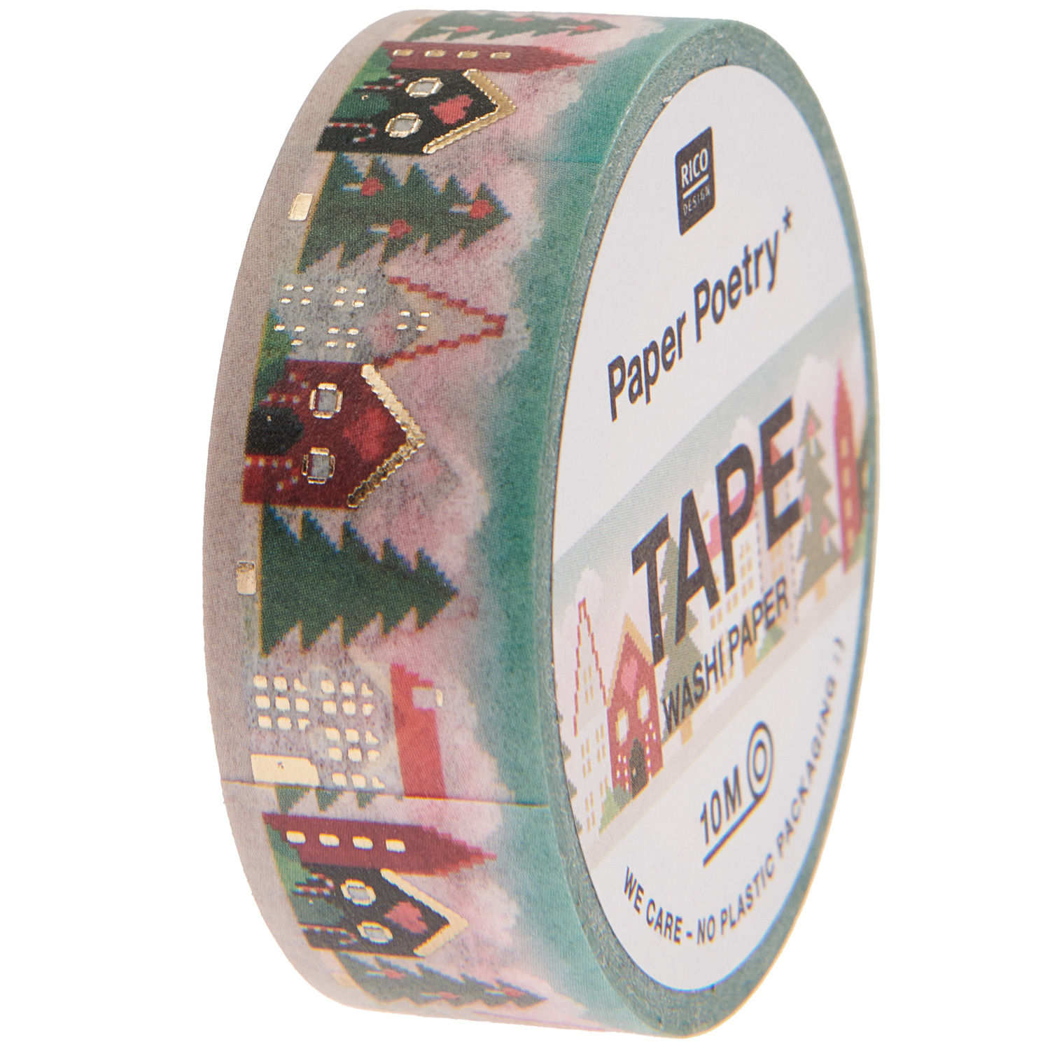 Paper Poetry Tape Put a Bow on It Häuser  1,5cmx10m von Rico Design