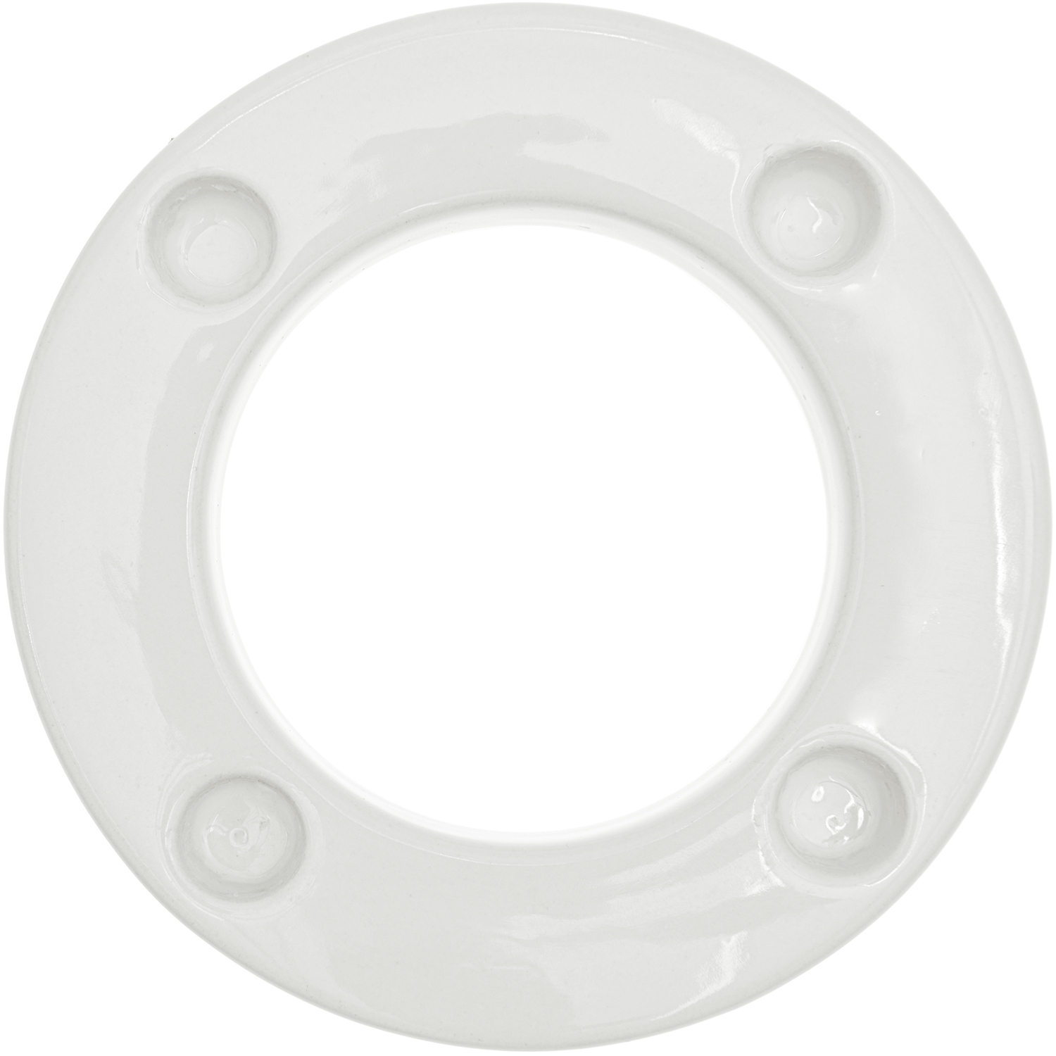 Adventskranz Keramik weiß 12,5cm von Rico Design: Eleganter, runder Keramikring mit vier Vertiefungen für Kerzen. Ideal für festliche Dekorationen.