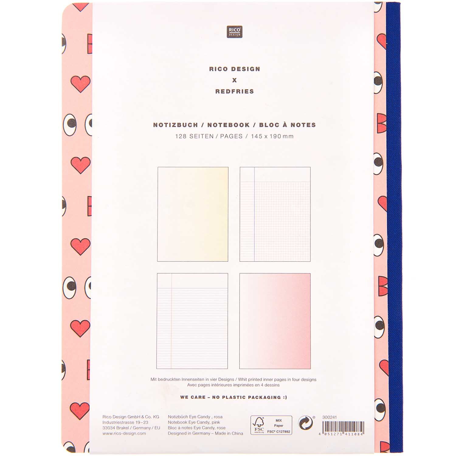 Rico Design x Redfries Notizbuch Liebe 14,5x19cm 128 Seiten von Rico Design