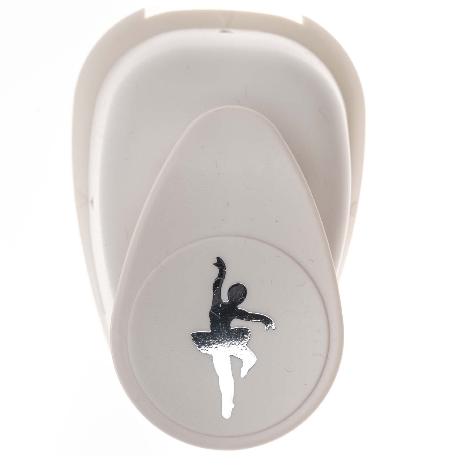 Paper Poetry Stanzer Ballerina M 2,5cm von Rico Design in Weiß mit Ballerina-Motiv für kreative Bastelprojekte.