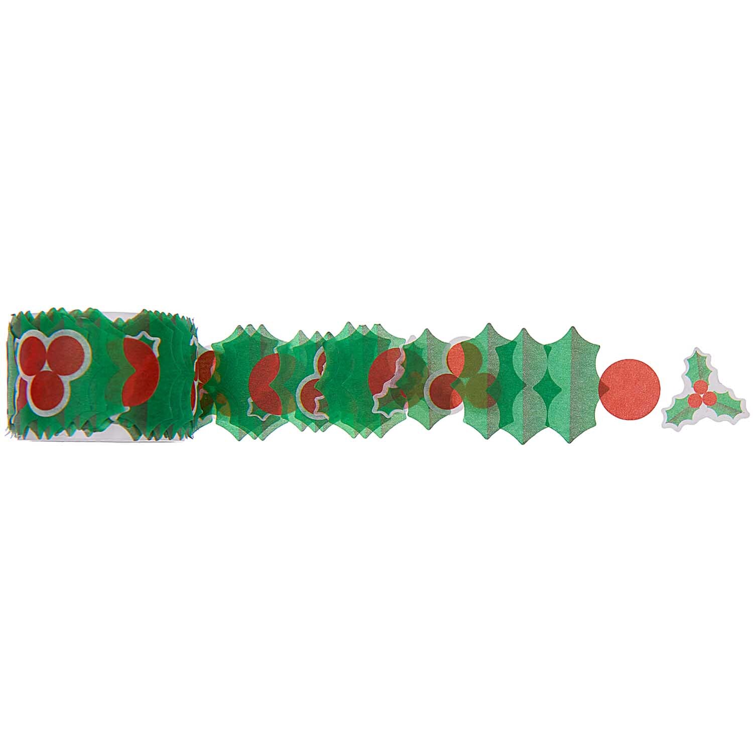 Washi Sticker Ilex 200 Stück von Rico Design Washi Sticker Ilex 200 Stück von Rico Design, grüne und rote Ilex-Motive auf einer Rolle.