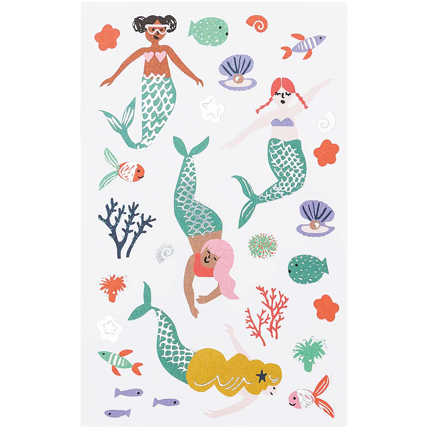 Paper Poetry Sticker Mermaid Meerjungfrauen 70 Stück von Rico Design Paper Poetry Sticker Mermaid Meerjungfrauen 70 Stück mit bunten Meerjungfrauen und Meeresmotiven. Ideal für kreative Bastelprojekte.