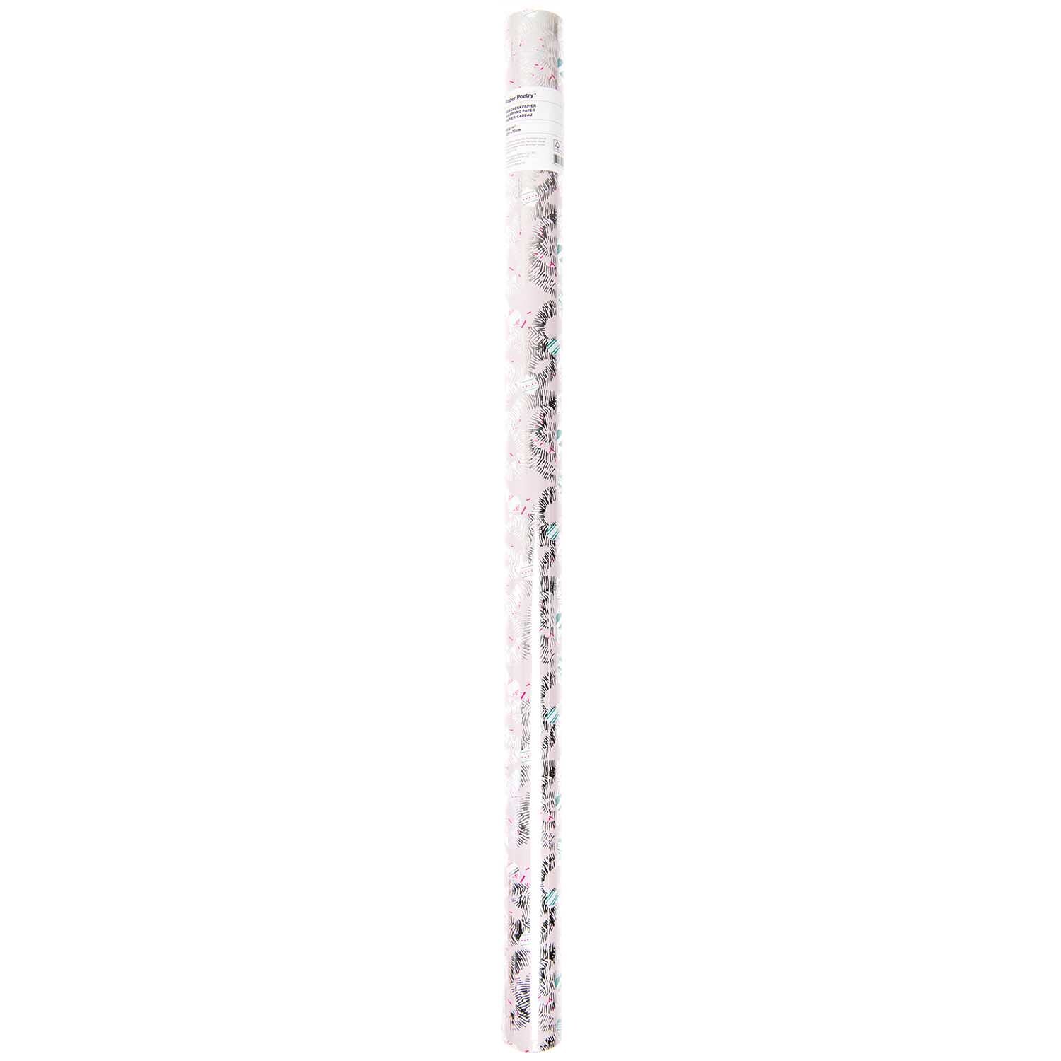 Paper Poetry Geschenkpapier Nostalgic Christmas Baumschmuck rosa 80cm 2m Hot Foil von Rico Design
