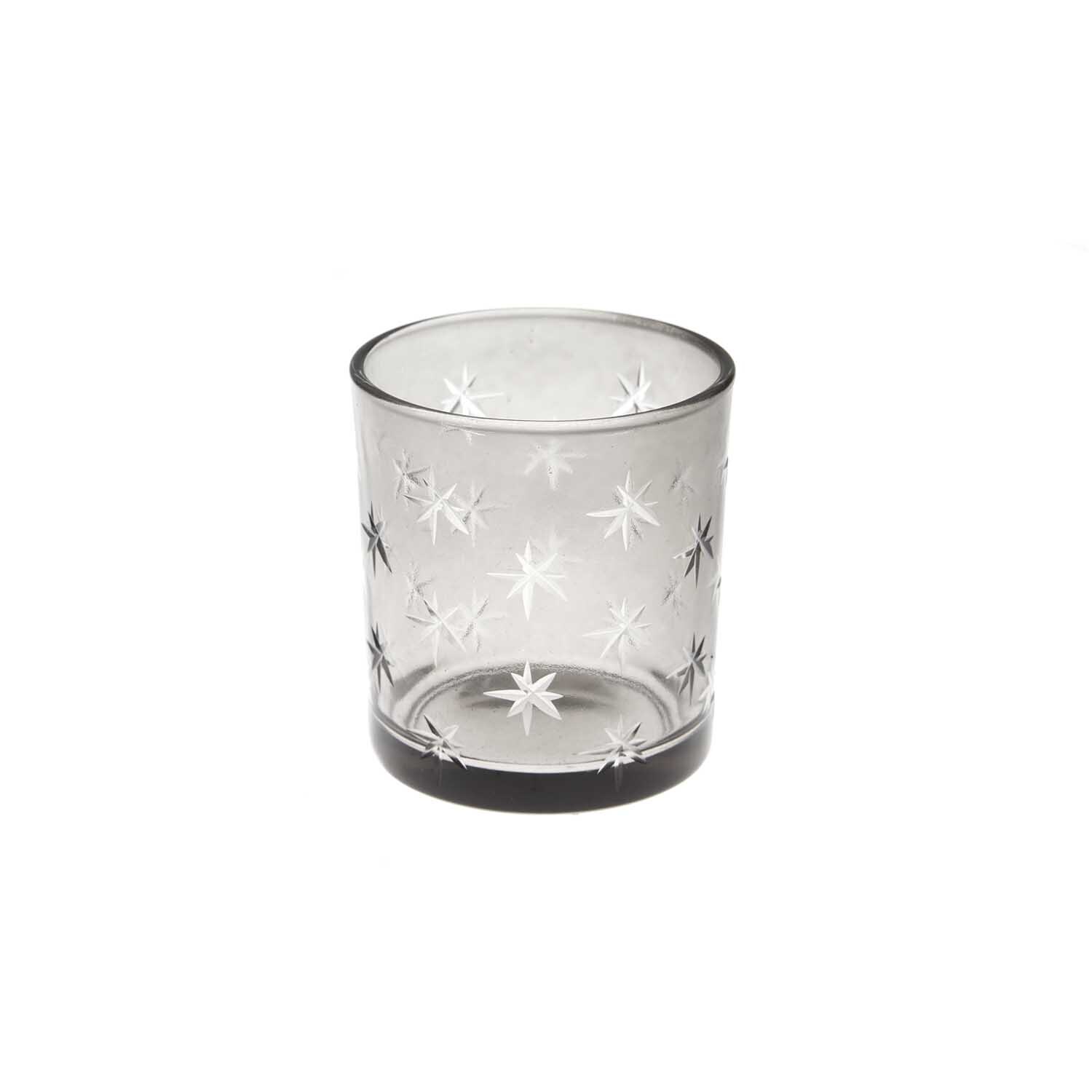 Glaswindlicht mit Sternenmuster, ideal für stimmungsvolle Beleuchtung, von Rico Design.
