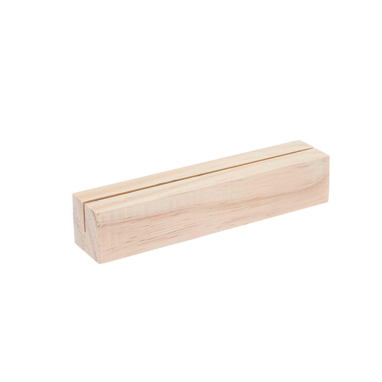 Holzständer für Karten aus hellem Holz von Rico Design, ideal zum Präsentieren von Karten.