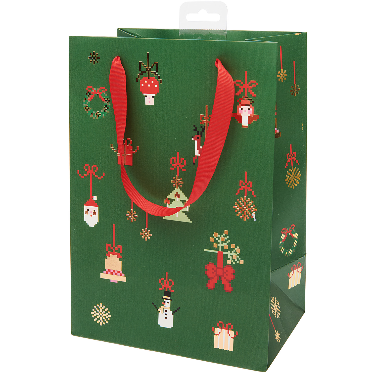 Geschenktüte Weihnachtsbaumschmuck M 18x26x12cm von Rico Design