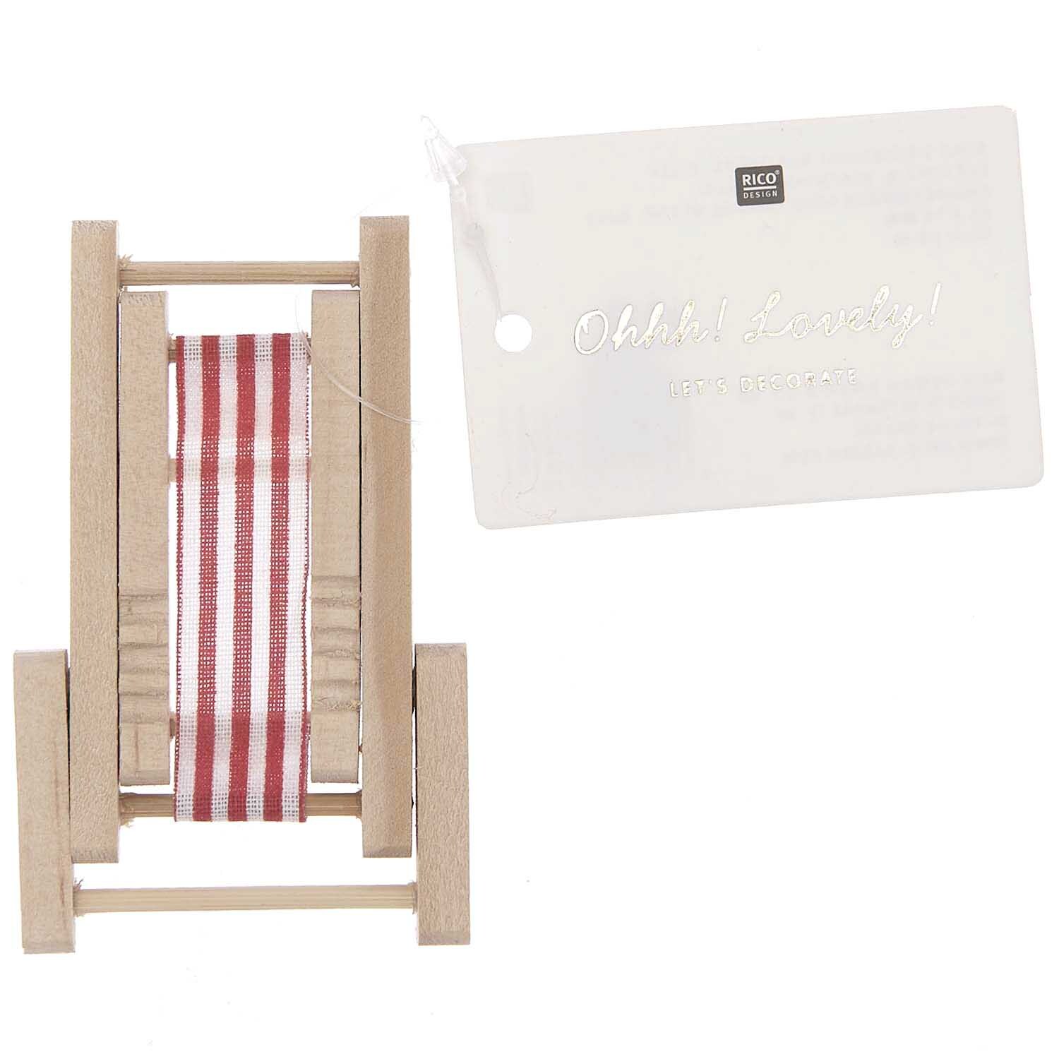 Chaise longue décorative rouge et blanche from Rico Design
