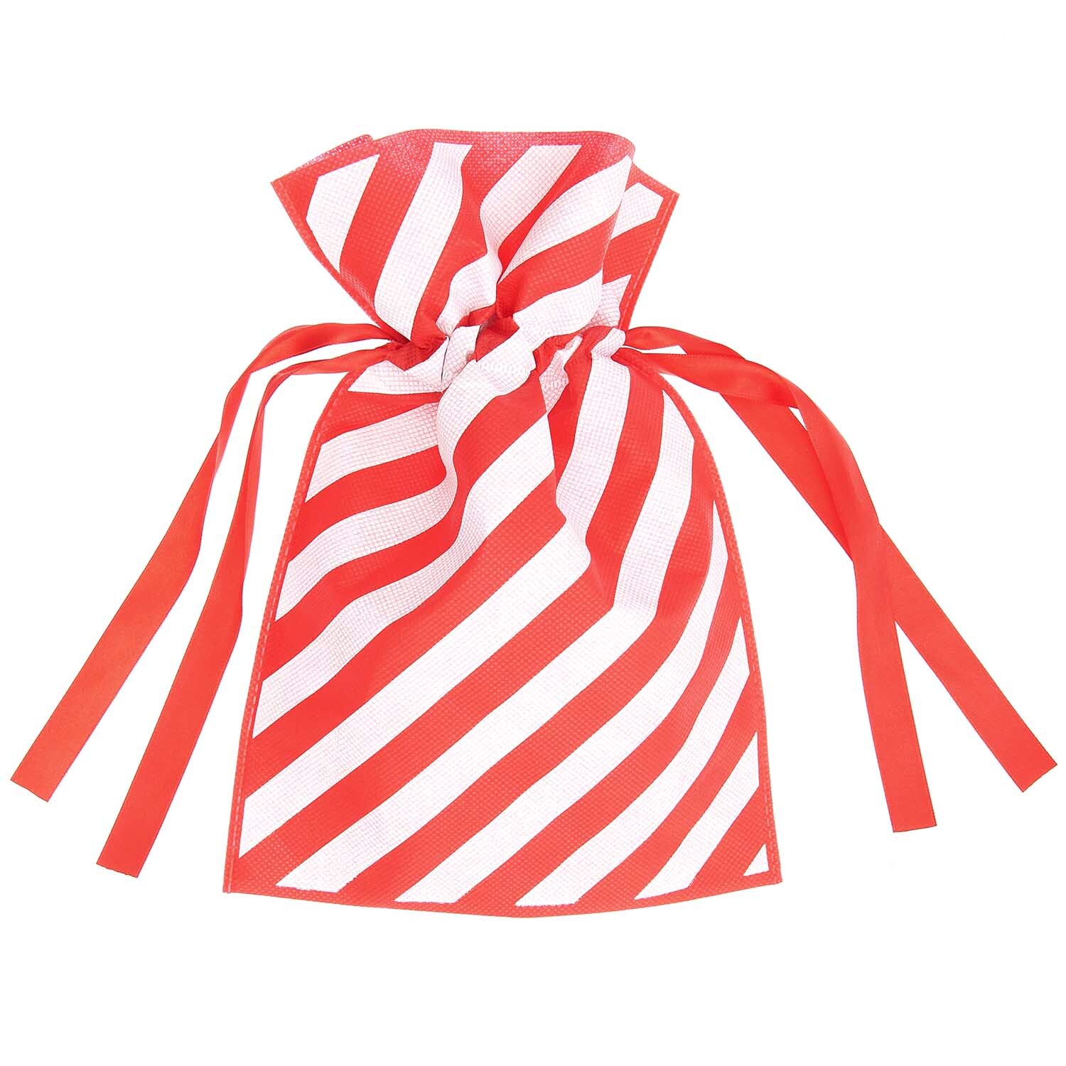 Paper Poetry Geschenktasche mit rot-weißen Streifen, 20x30cm, von Rico Design, ideal für Geschenke.