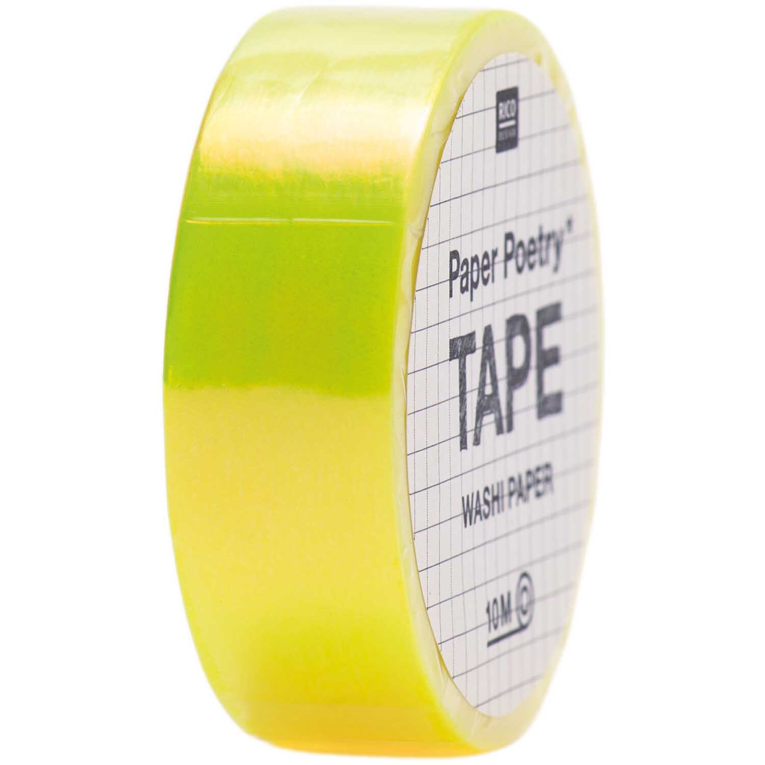 Paper Poetry Tape irisierend 15mm 10m Farbe Gelb von Rico Design