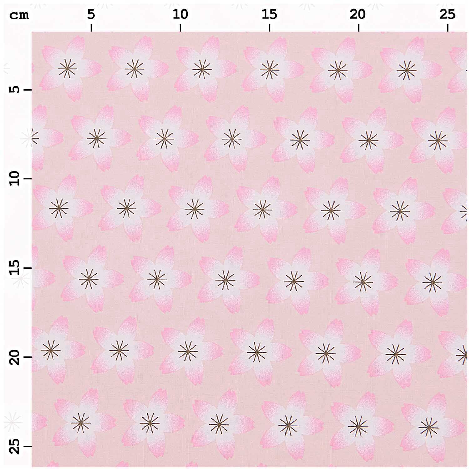 Meterware Baumwoll-Popelin rosa Kirschblüten von Rico Design