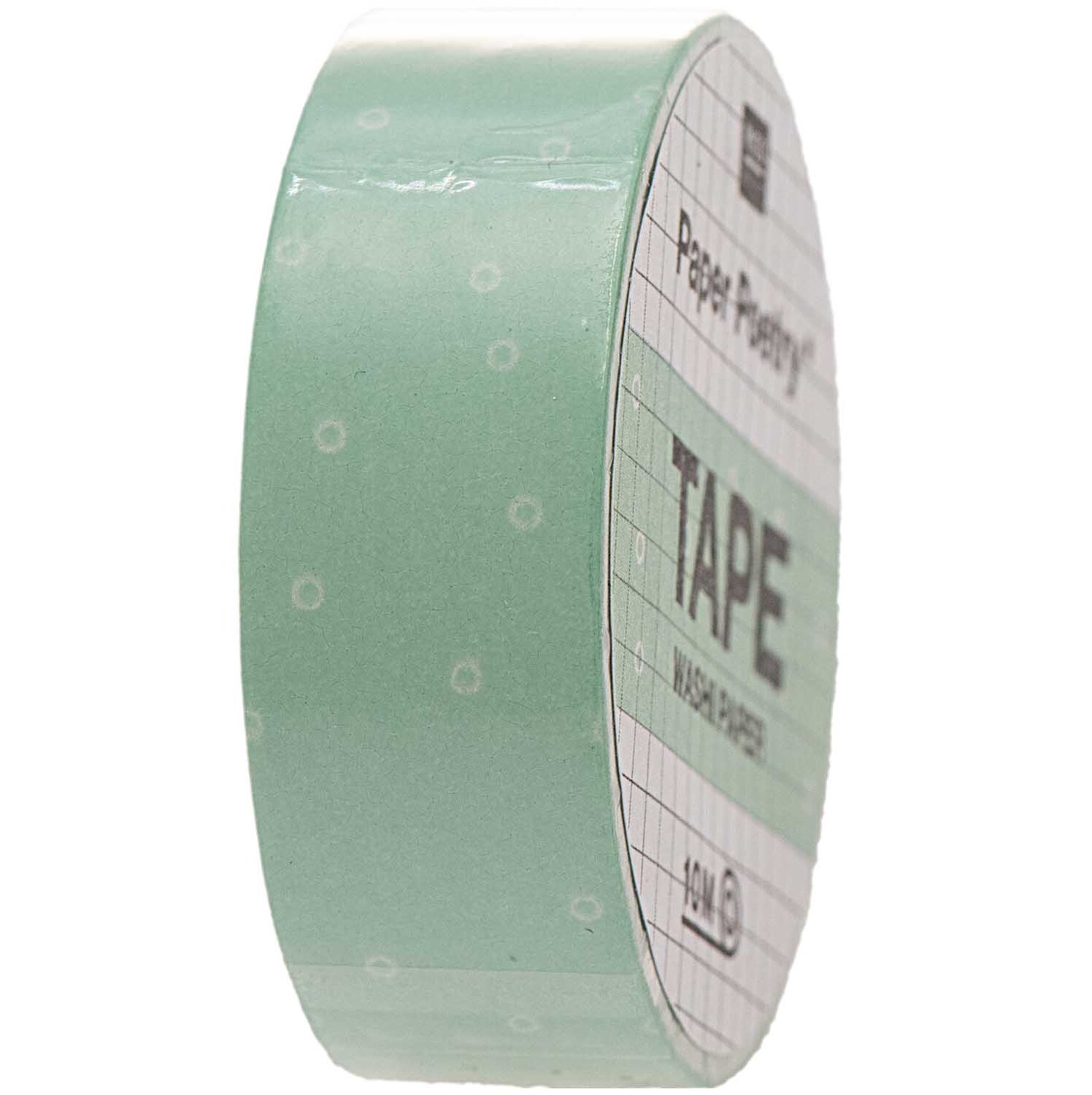 Paper Poetry Tape Punkt mint-weiß 1,5cm 10m von Rico Design
