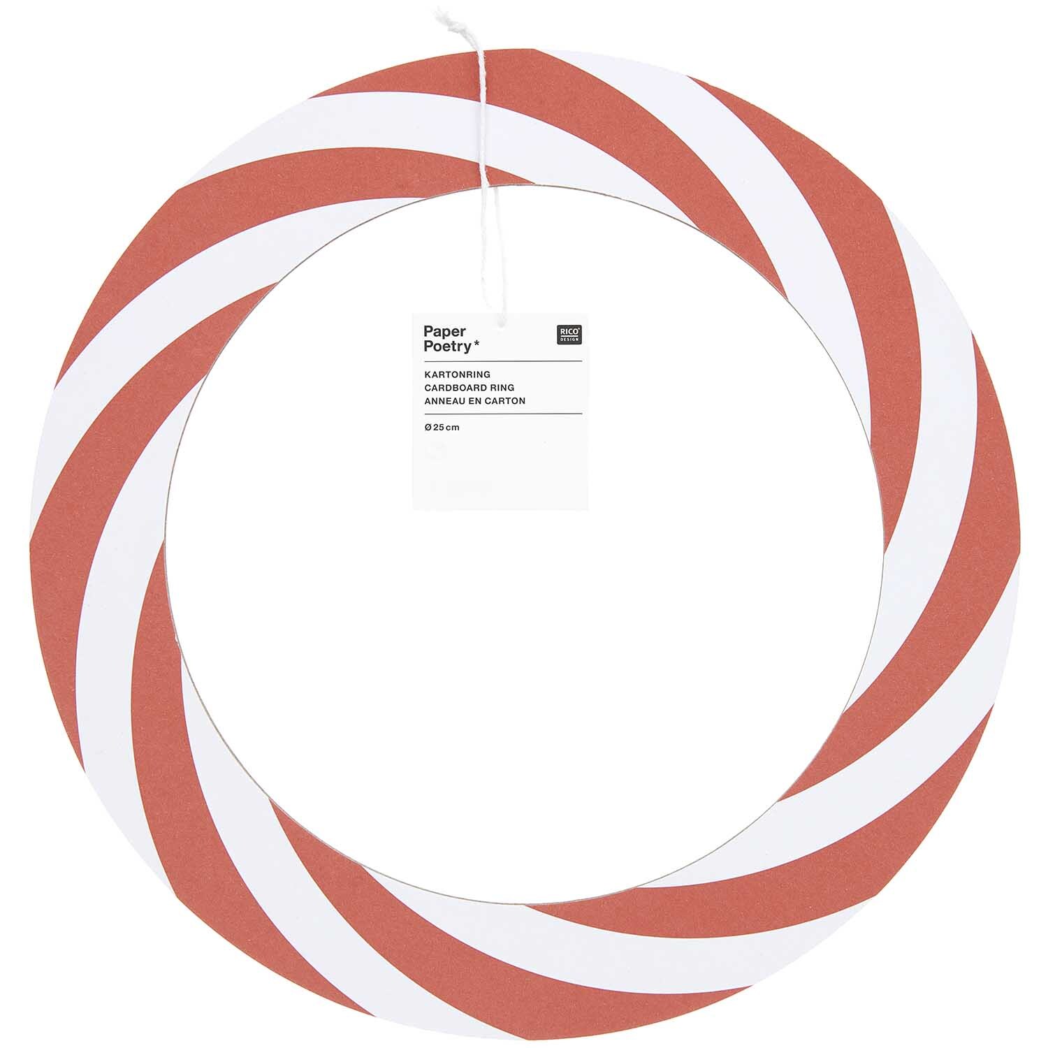 Paper Poetry Kartonring Candy Cane Ø 25cm von Rico Design