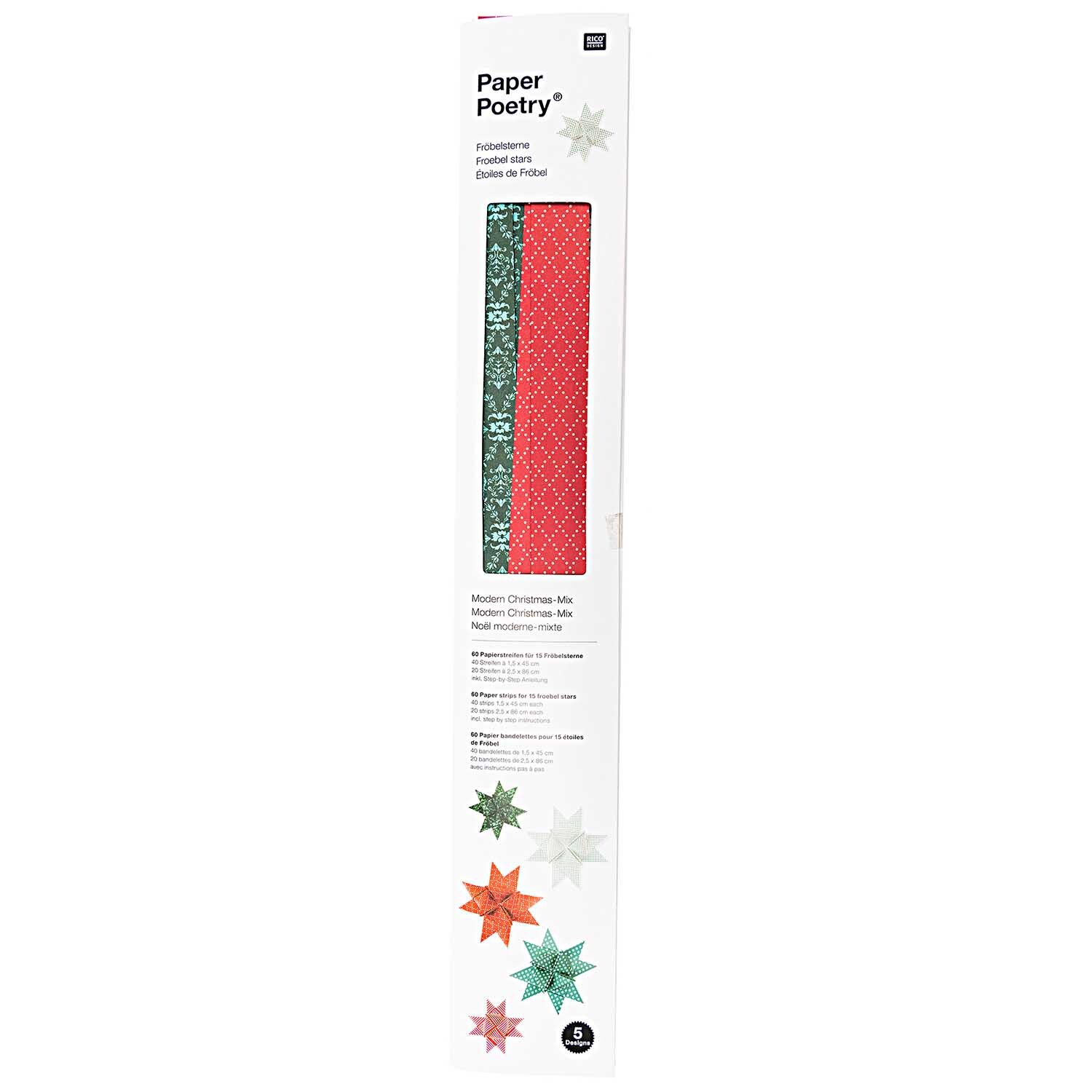 Paper Poetry bandes de Fröbel Christmas Mix 60 pièces from Rico Design