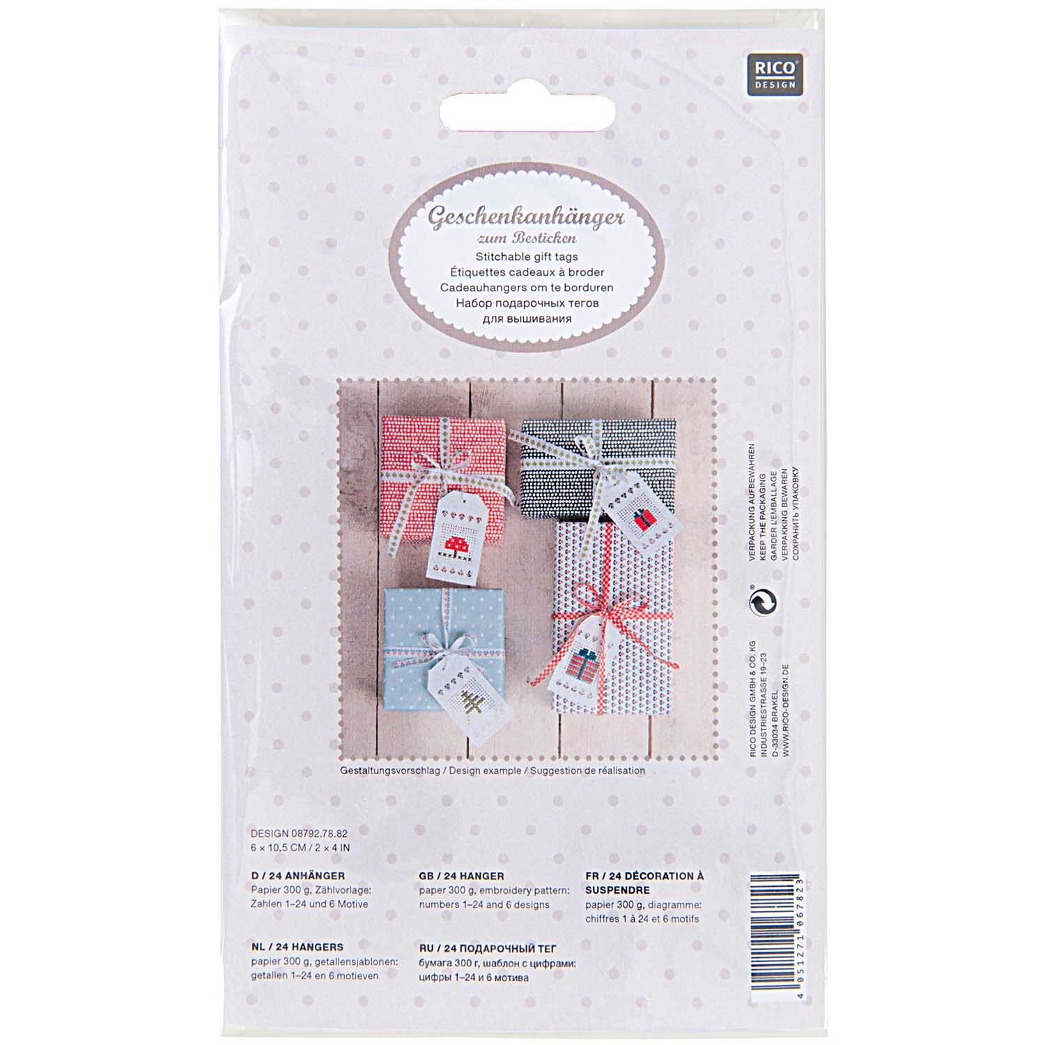 Anhänger zum Besticken creme 24 Stück von Rico Design