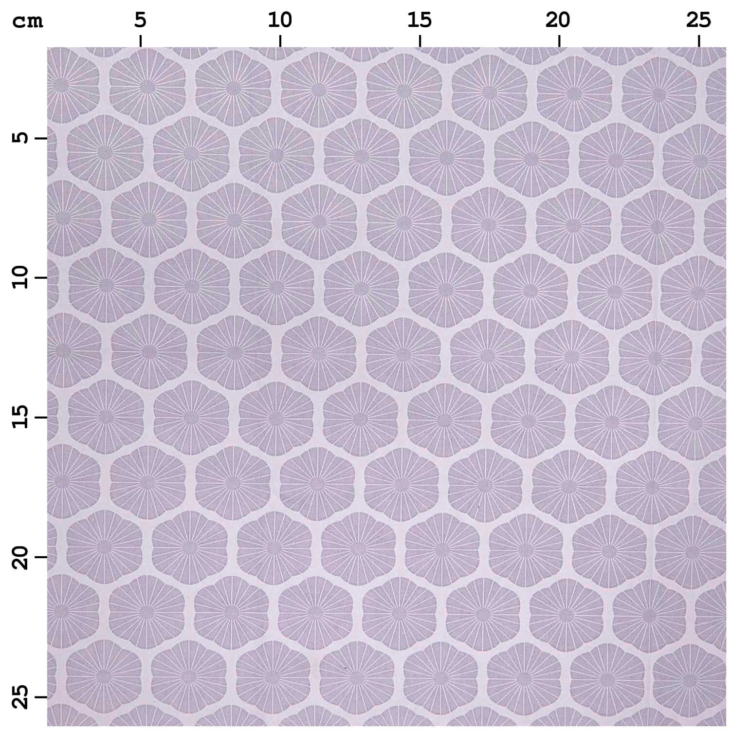 Meterware Baumwoll-Popelin flieder Rosette von Rico Design