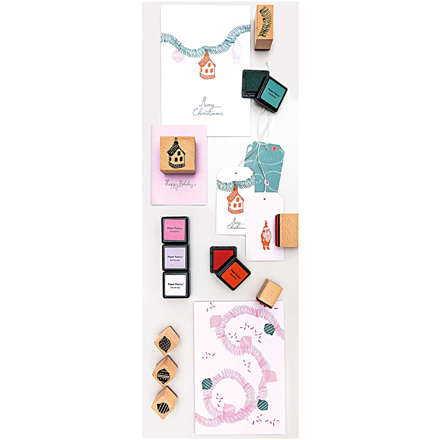 Paper Poetry Stempelset Nostalgic Christmas Lametta 8-teilig von Rico Design