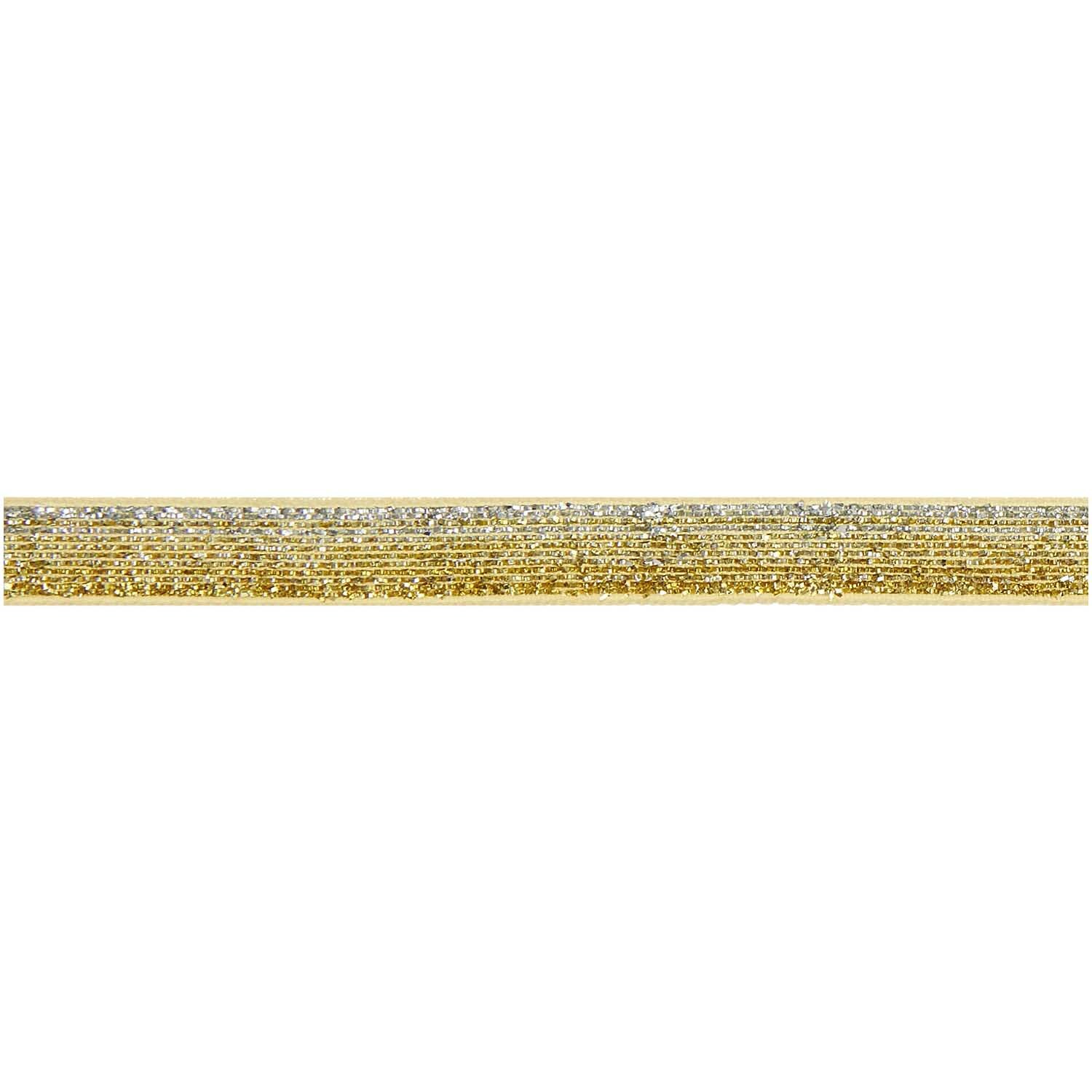 Paper Poetry Glitzerband 10mm 3m Farbe Silber-Gold von Rico Design Paper Poetry Glitzerband in Silber-Gold von Rico Design, 10mm breit, 3m lang, ideal für kreative Projekte.