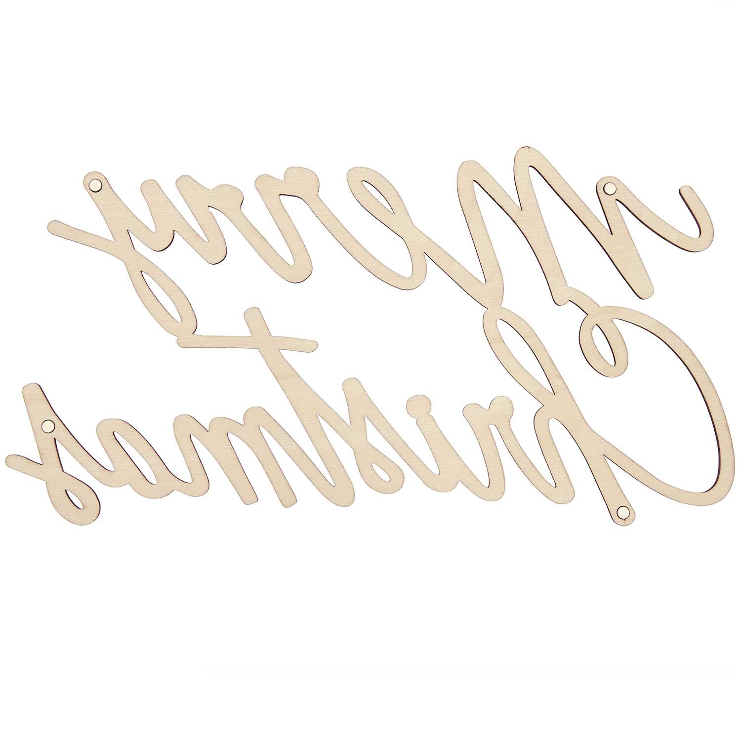 Holzschriftzug magnetisch "Merry Christmas" 28,5x18,5cm von Rico Design Holzschriftzug "Merry Christmas" in eleganter Schriftart, magnetisch, von Rico Design, ideal für festliche Dekorationen.