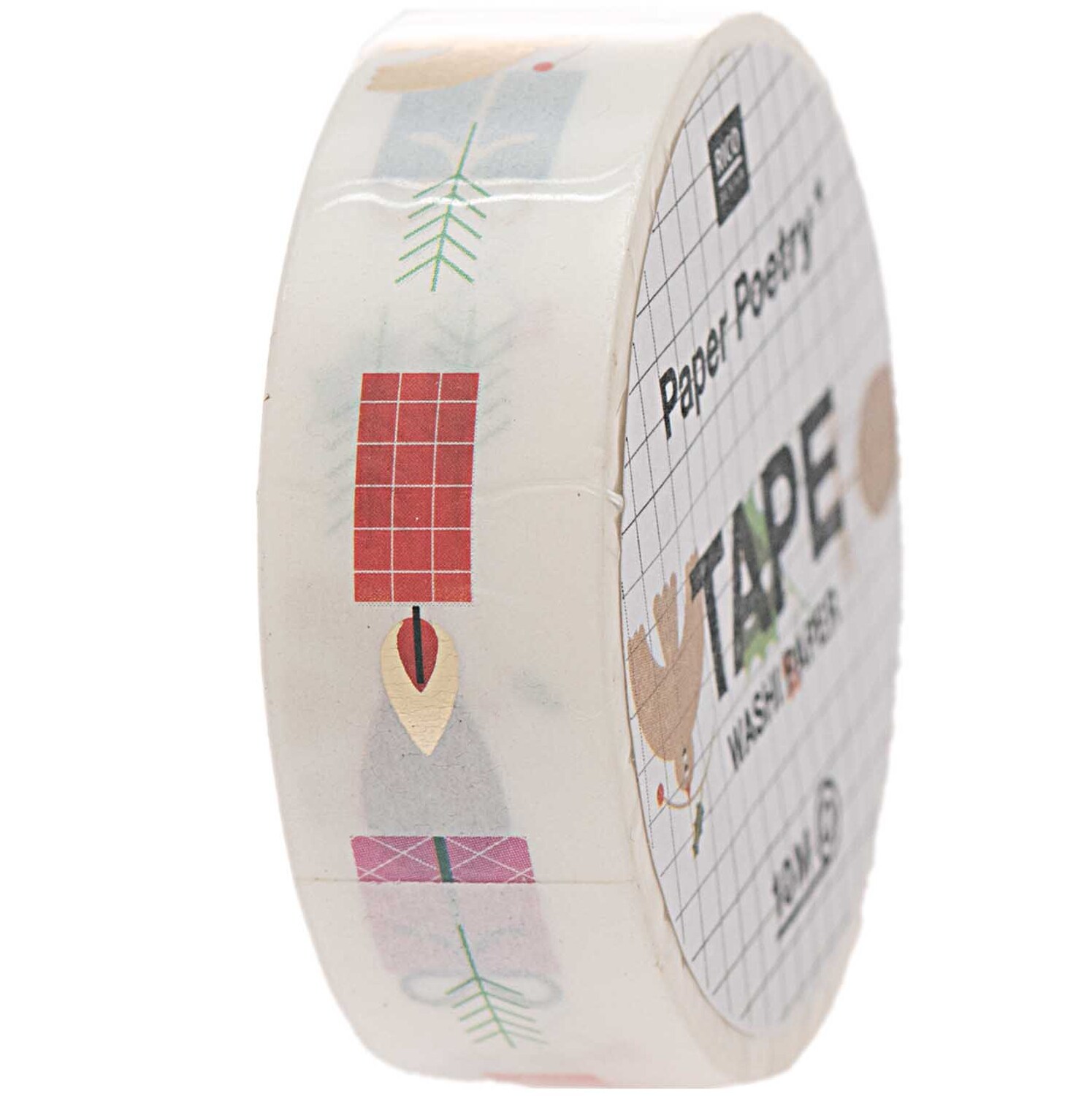 Paper Poetry Tape Weihnachtsmotive weiß 1,5cm 10m von Rico Design