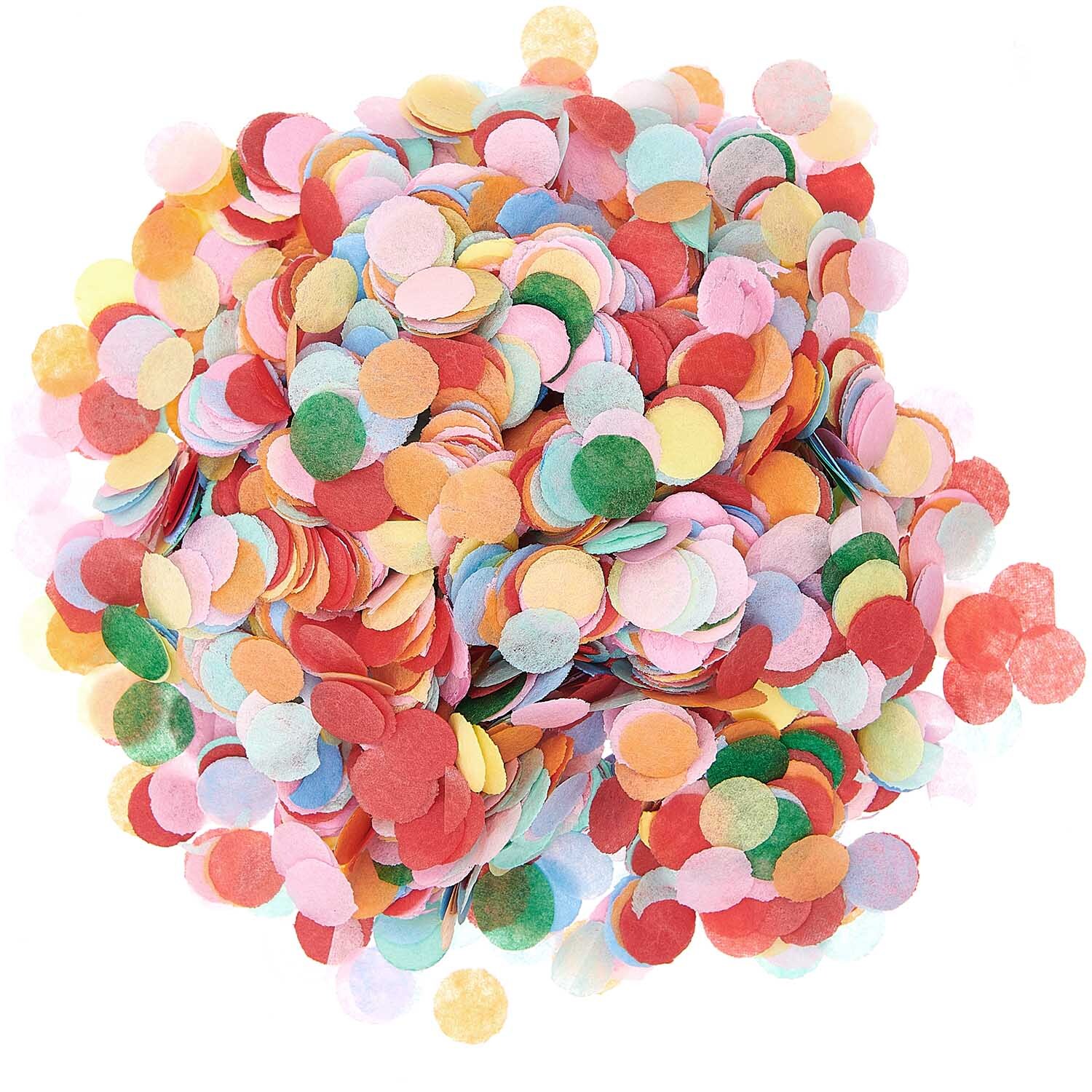 Konfetti multicolor rund 20g: Bunte, runde Konfetti von Rico Design in verschiedenen Farben, perfekt für Partys.