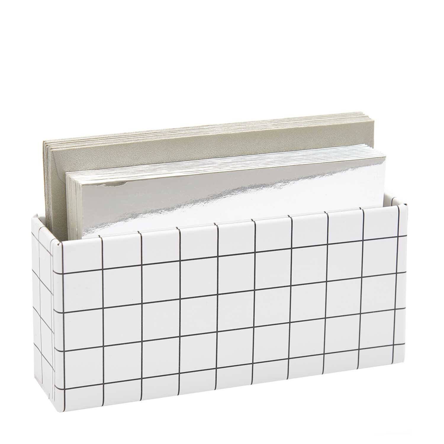 Paper Poetry Kartenset Spiegelkarton silber A7/C7 20-teilig von Rico Design