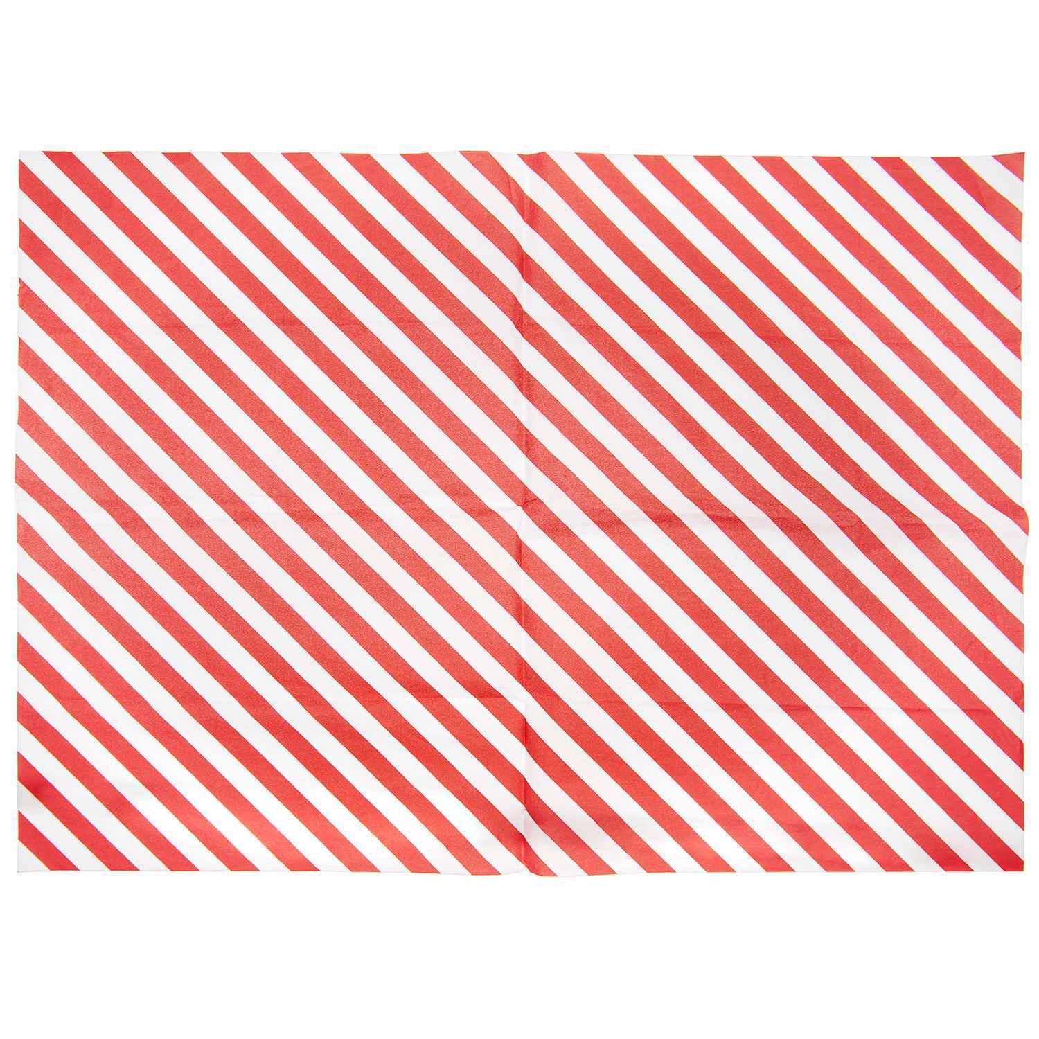 Paper Poetry Seidenpapier mit diagonalen Streifen in Rot und Weiß, 50x70cm, 5 Bogen.