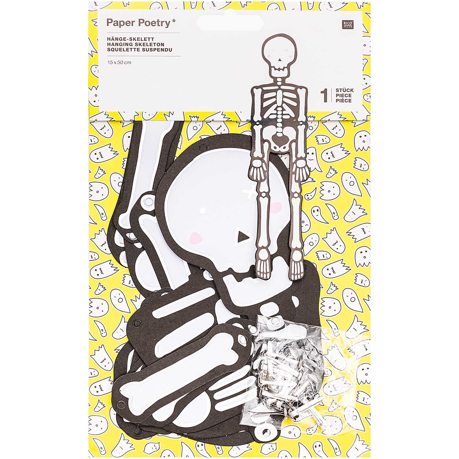 Paper Poetry Hänge-Skelett klein 15x50cm von Rico Design