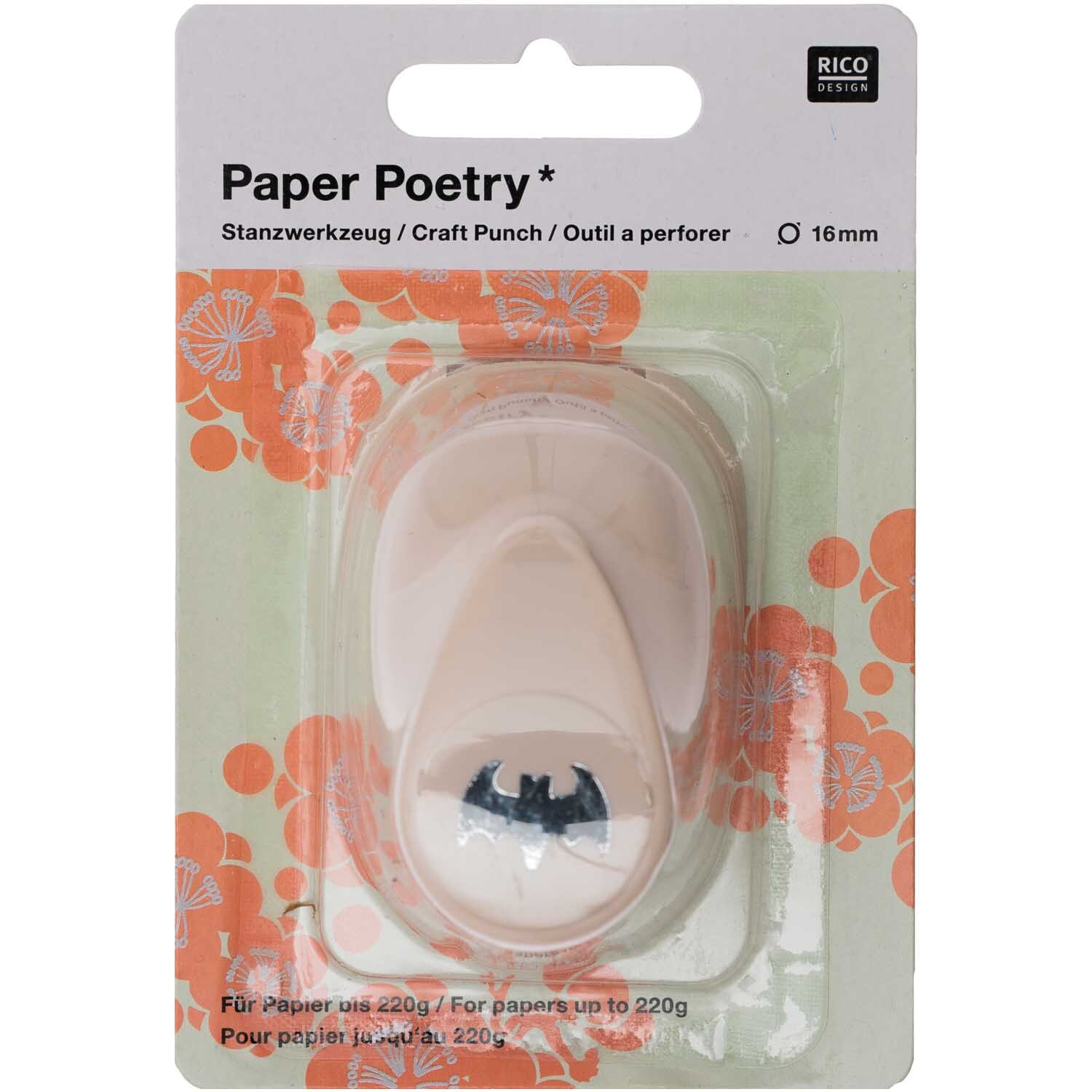 Paper Poetry Stanzer Fledermaus S 1,6cm von Rico Design