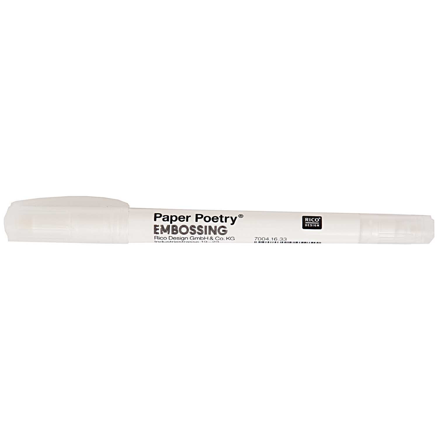 Paper Poetry Embossingstift transparent von Rico Design, ideal für kreative Prägungen.