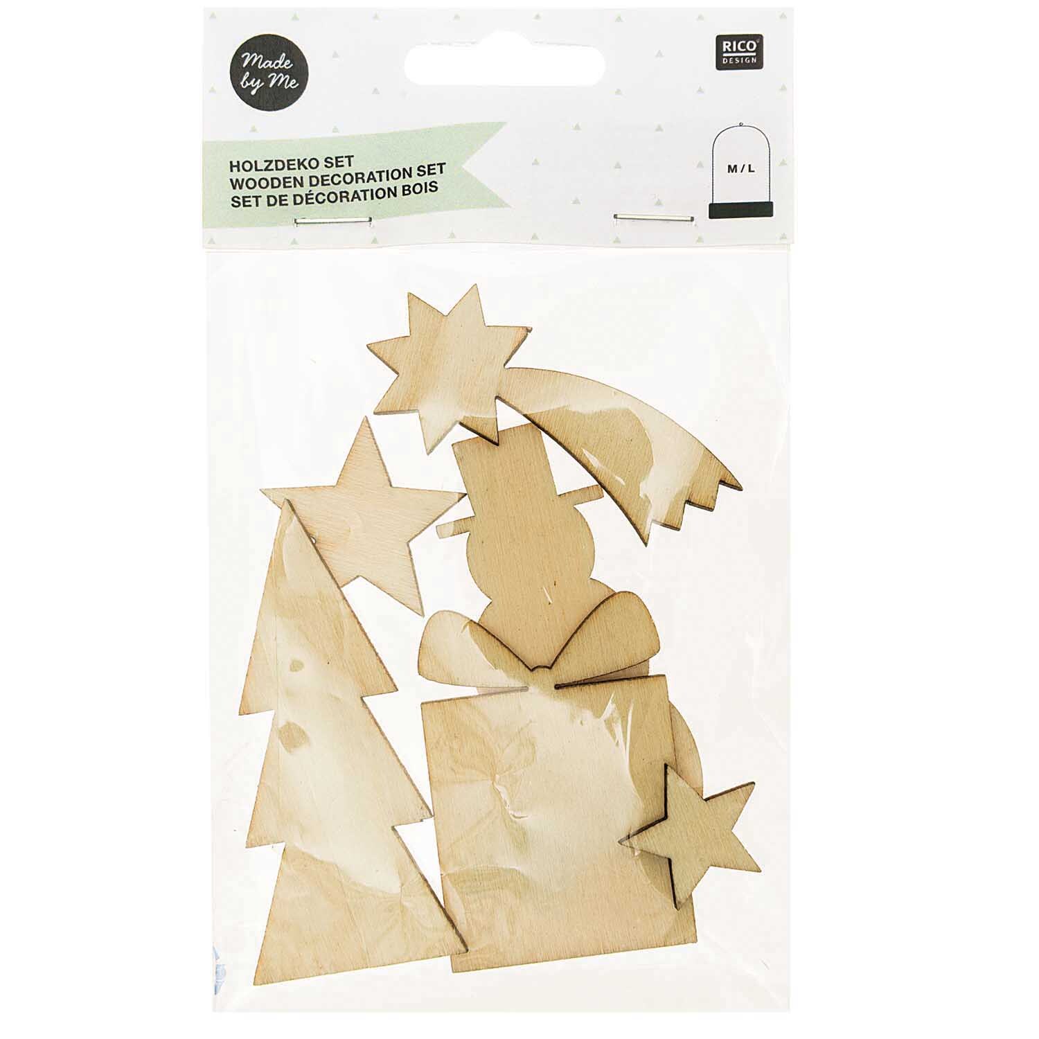 Holzdeko-Set Weihnachten Mix 6-teilig von Rico Design