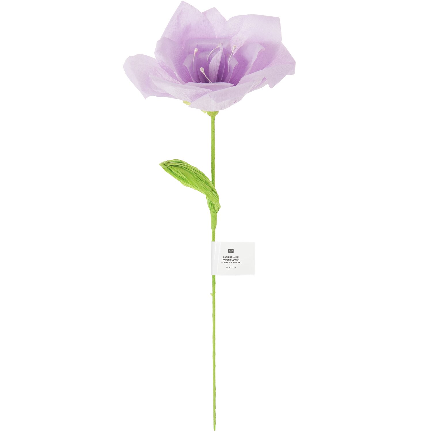 Papierblume Rose Lila 54x17cm von Rico Design