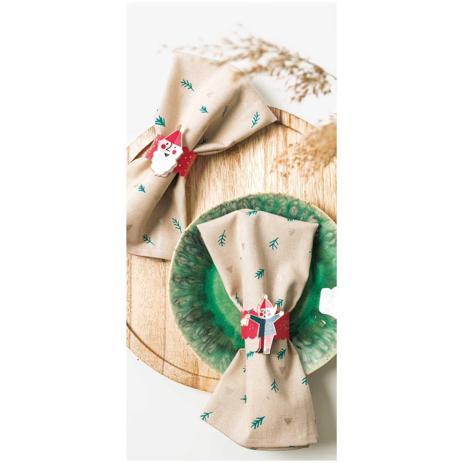 Paper Poetry Serviettenringe Jolly Christmas Classic 6 Stück von Rico Design