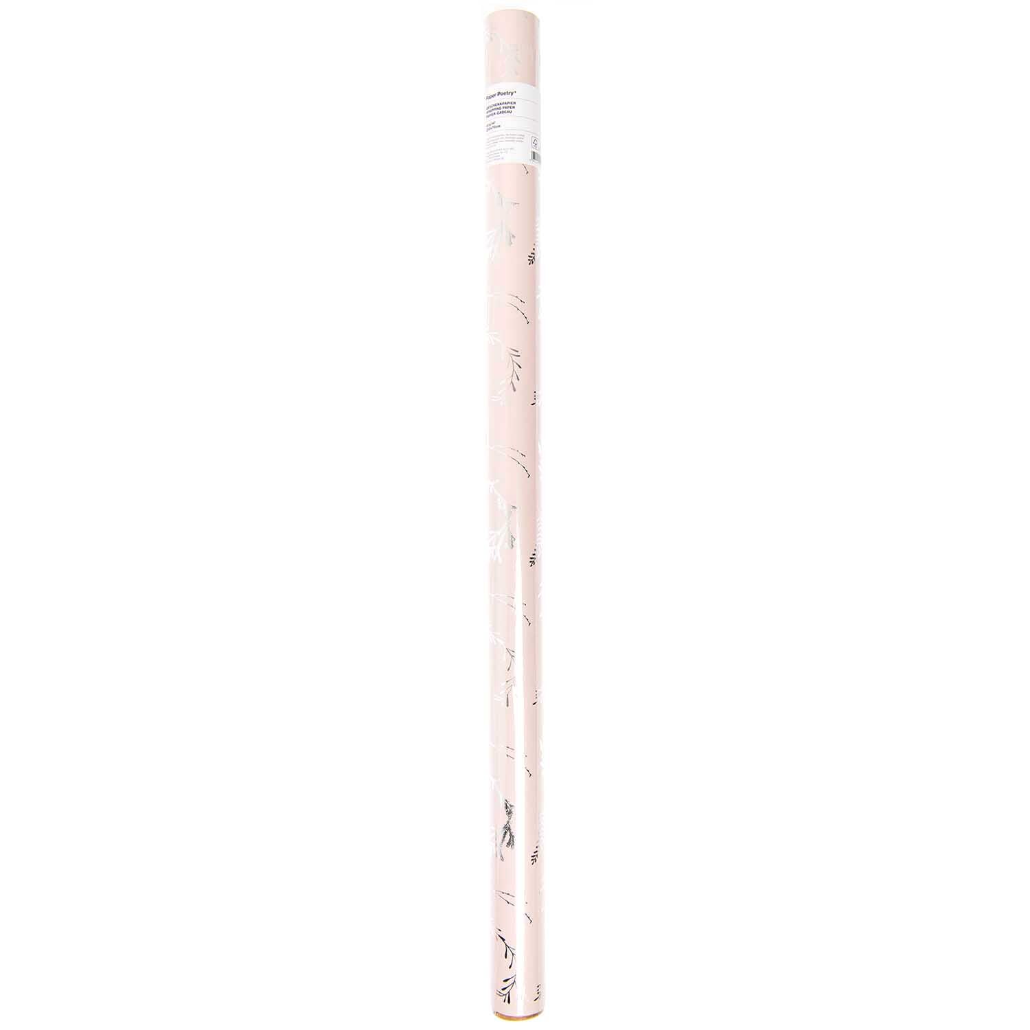 Paper Poetry Geschenkpapier Nostalgic Christmas Kränze rosa 80cm 2m Hot Foil von Rico Design