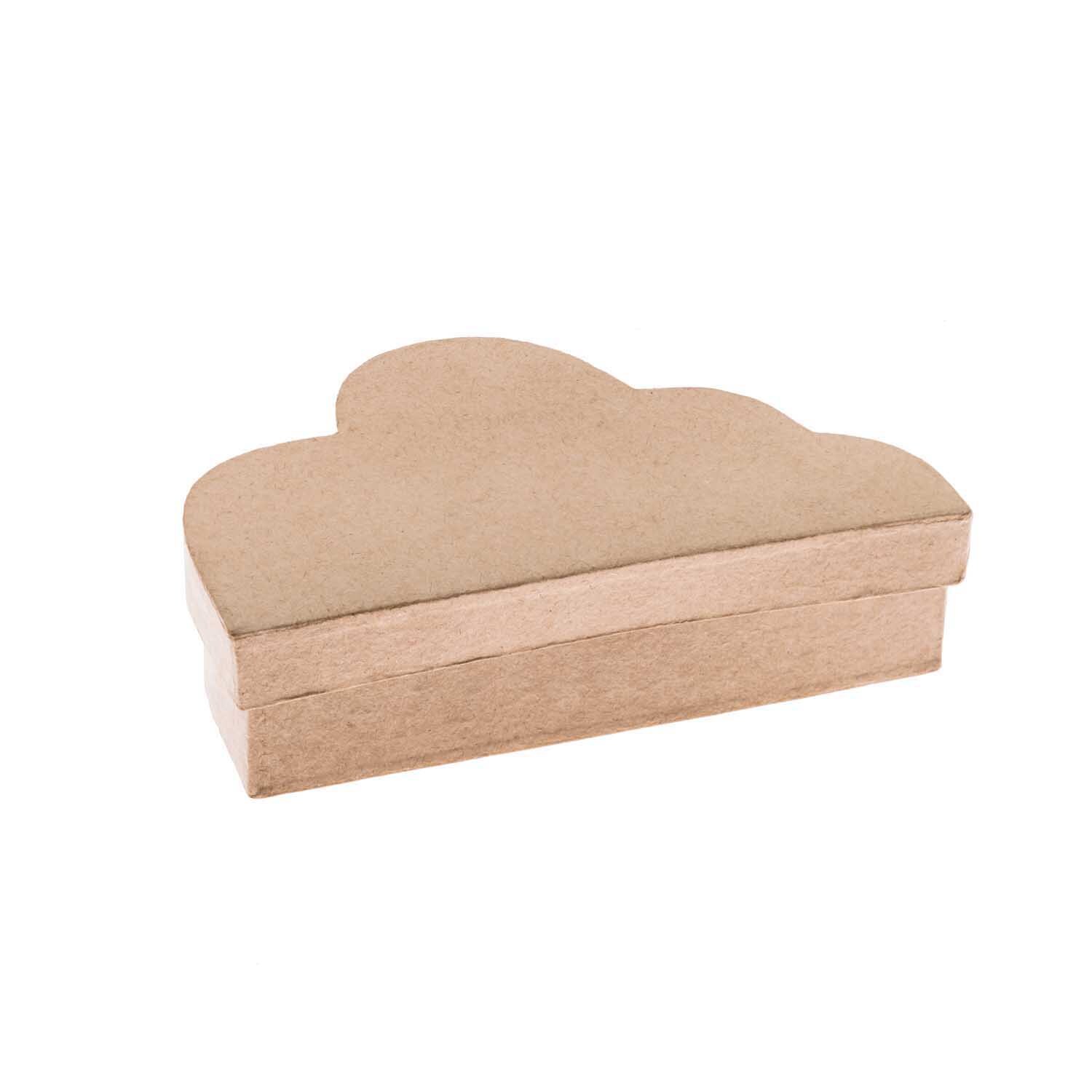 Pappmaché-Box Wolke in Braun von Rico Design, ideal zur Aufbewahrung kleiner Gegenstände.