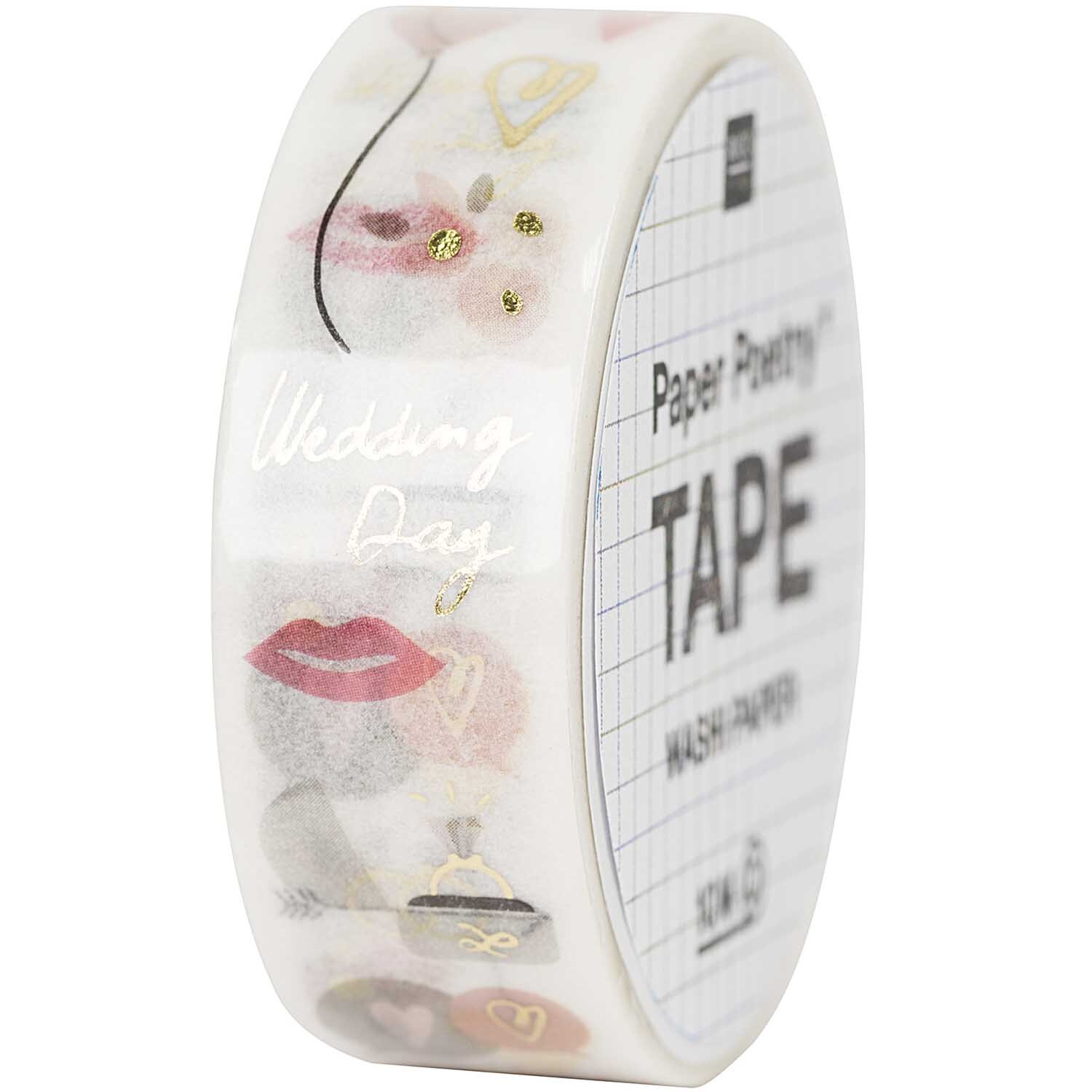 Paper Poetry Tape Wedding Day 1,5cm 10m von Rico Design