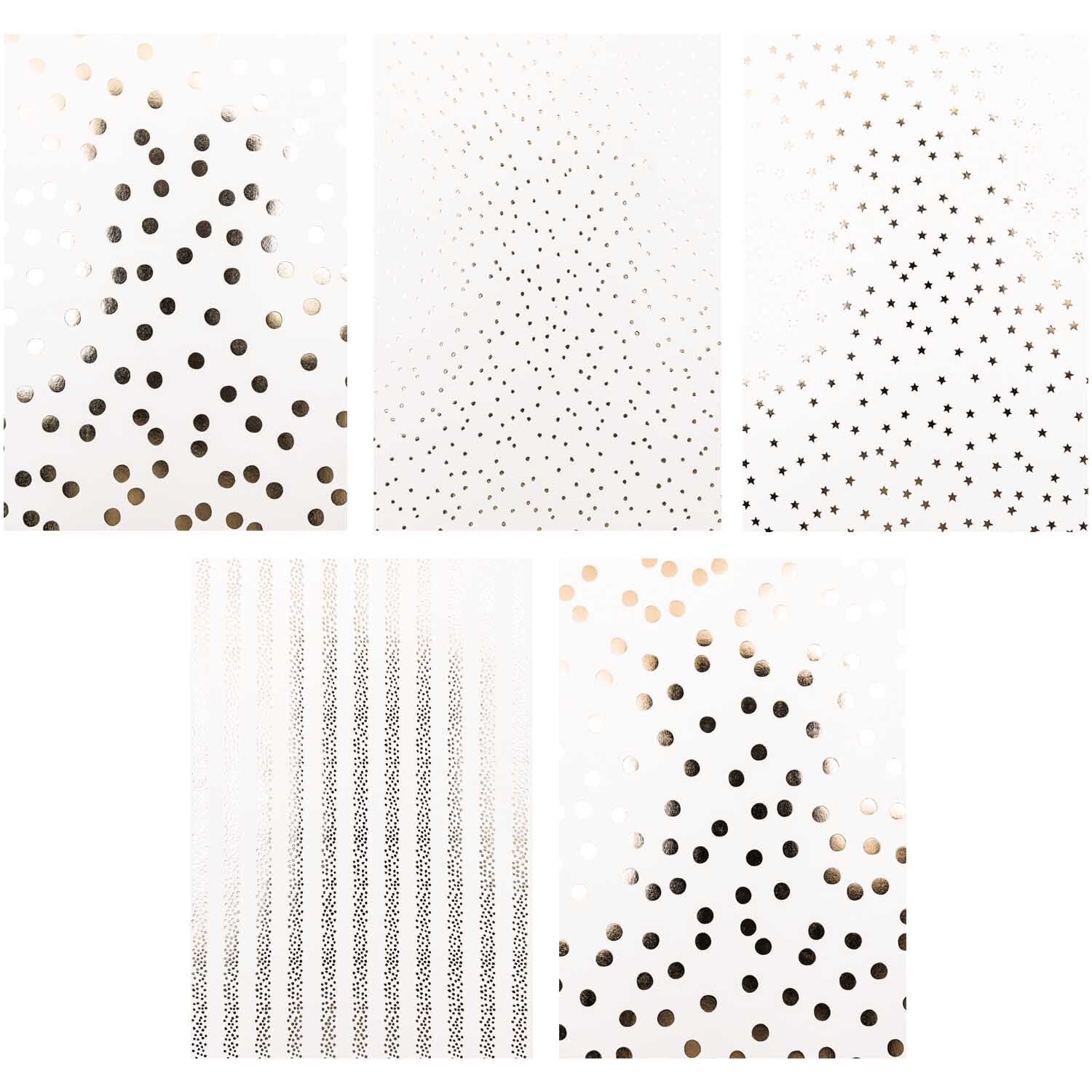 Paper Poetry Motivpapier Block Punkte 270g/m² 20 Blatt Hot Foil von Rico Design Paper Poetry Motivpapier Block mit Punkten und Hot Foil-Effekt von Rico Design, 20 Blatt.