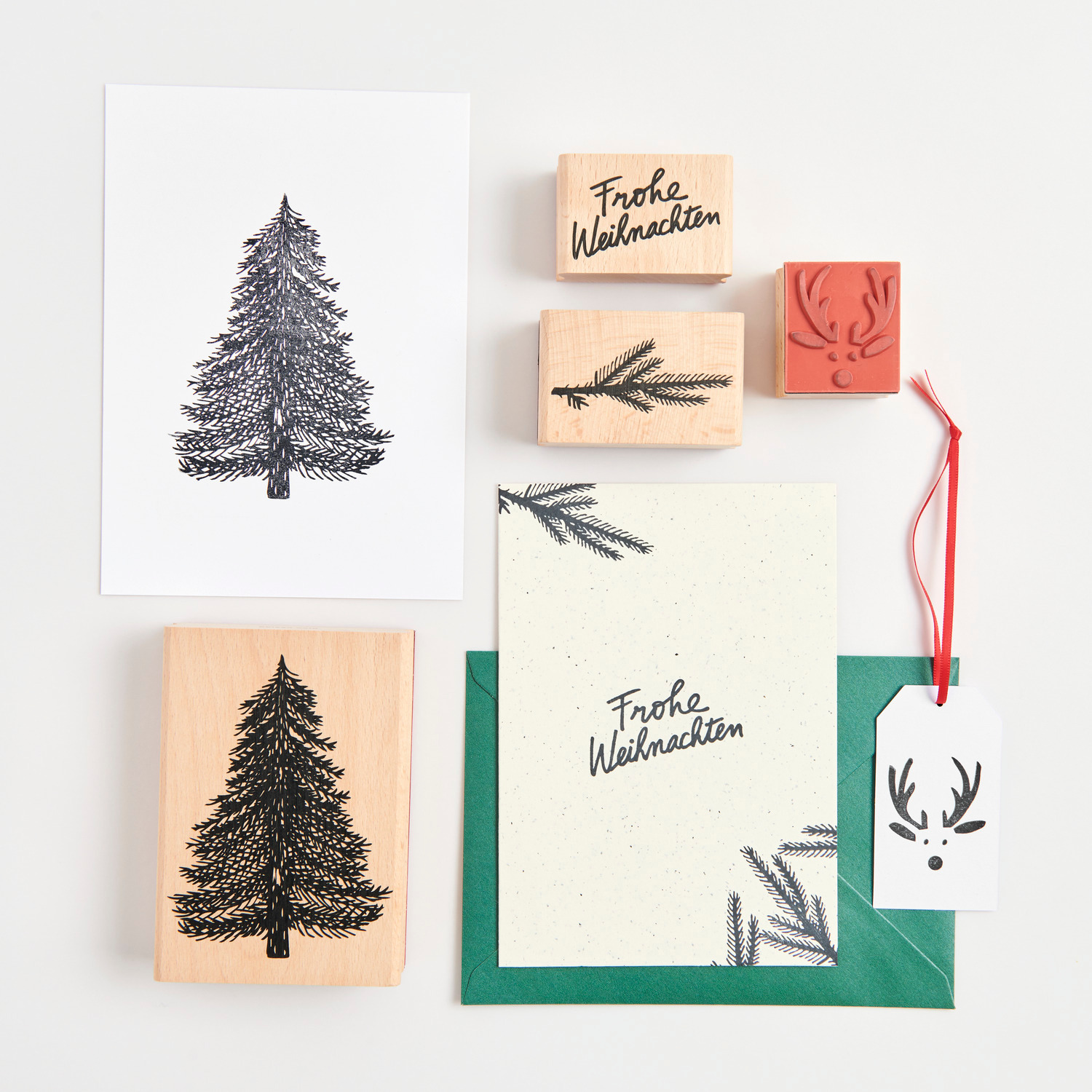 Paper Poetry Stempel Put a Bow on It Rentier 40x45mm von Rico Design