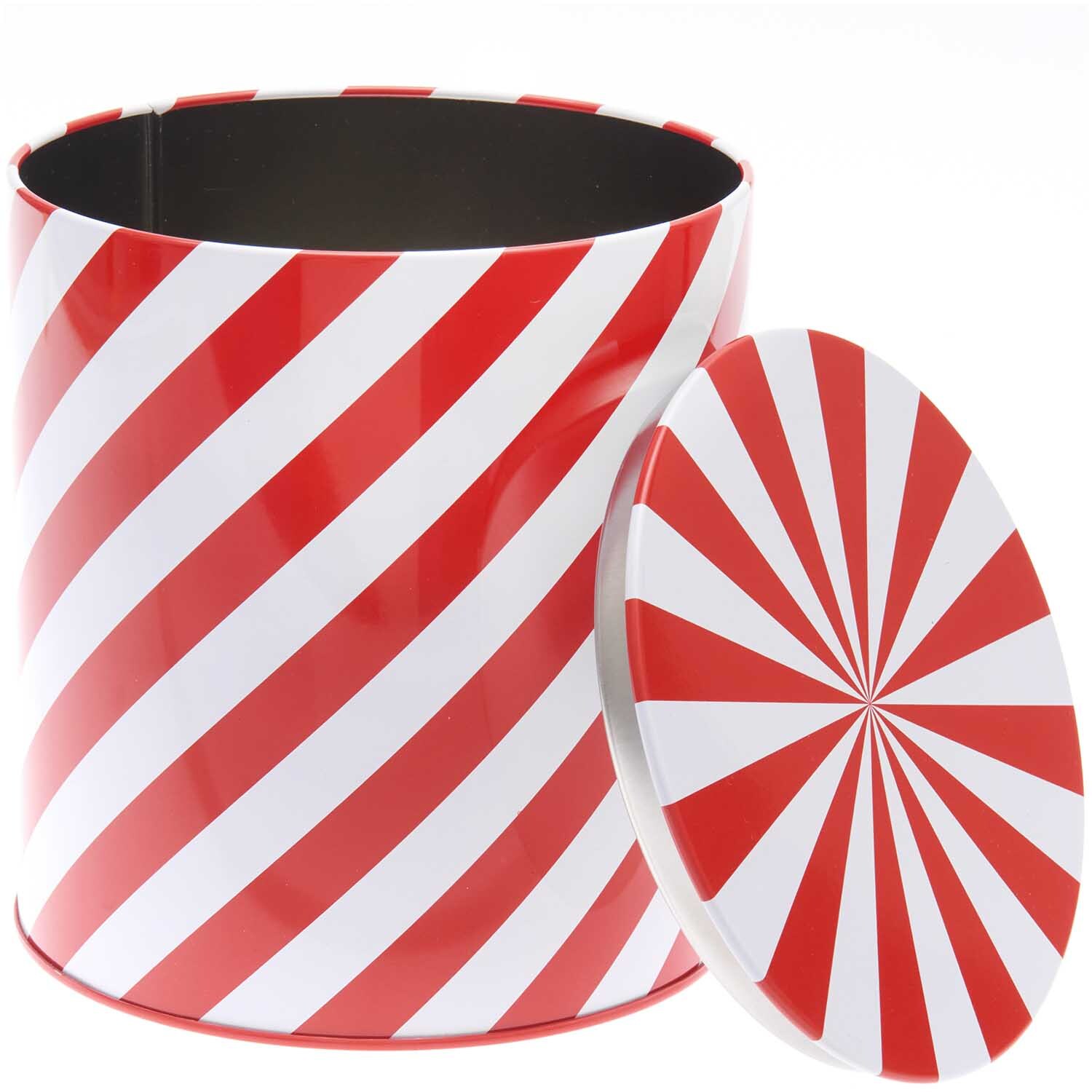 Keksdose Streifen rot-weiß 13,6x15,1cm von Rico Design