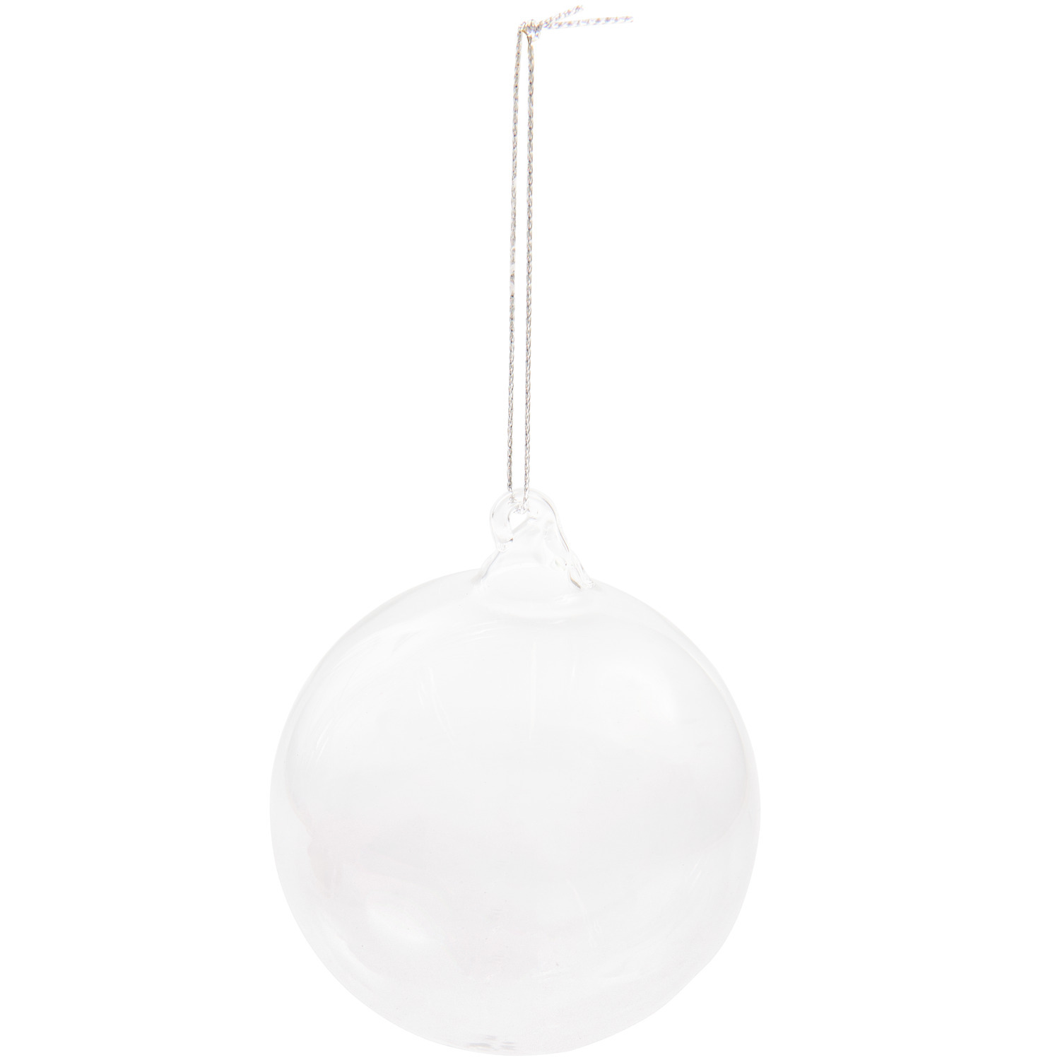 Glaskugel, Ø8cm, von Rico Design. Transparente Dekokugel mit Aufhängung, ideal für kreative Dekorationen.