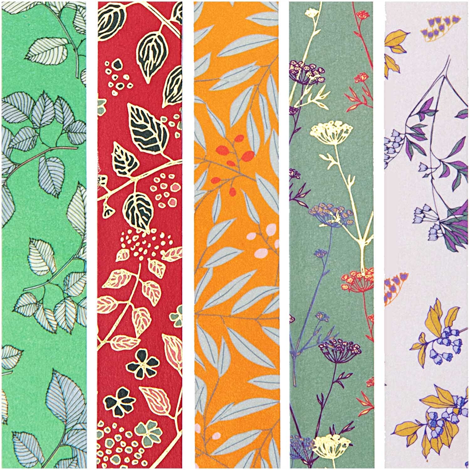Paper Poetry Tape Set Funny Fall 5-teilig von Rico Design Paper Poetry Tape Set Funny Fall: Fünf dekorative Klebebänder mit herbstlichen Mustern von Rico Design.