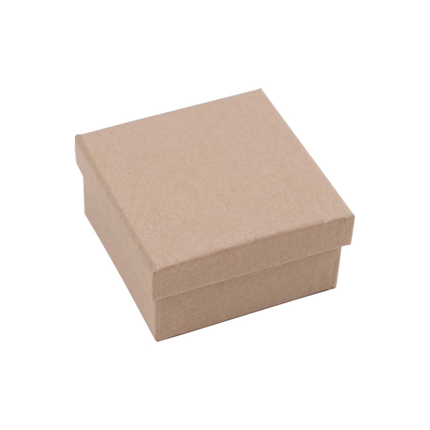 Quadratbox natur von Rico Design: Eine schlichte, naturfarbene Geschenkbox aus Karton, ideal zum Verpacken kleinerer Geschenke.