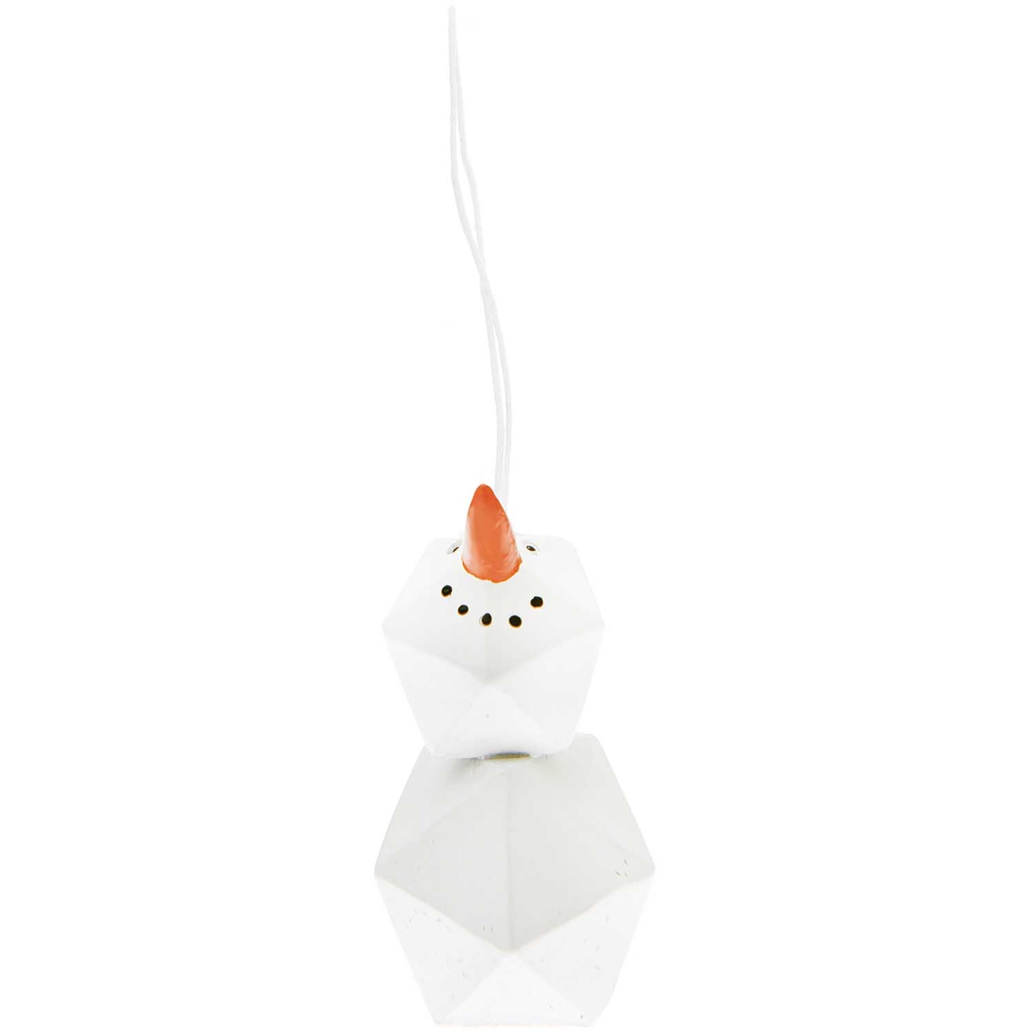 Hänger Schneemann Polyresin weiß 5cm von Rico Design